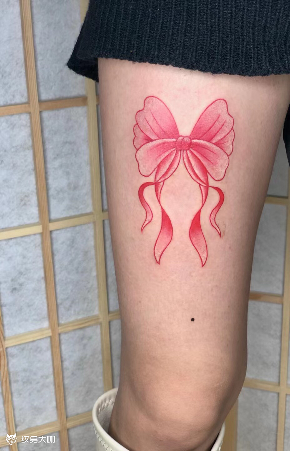 蝴蝶结_纹身图案手稿图片_弘洋雕的纹身作品集