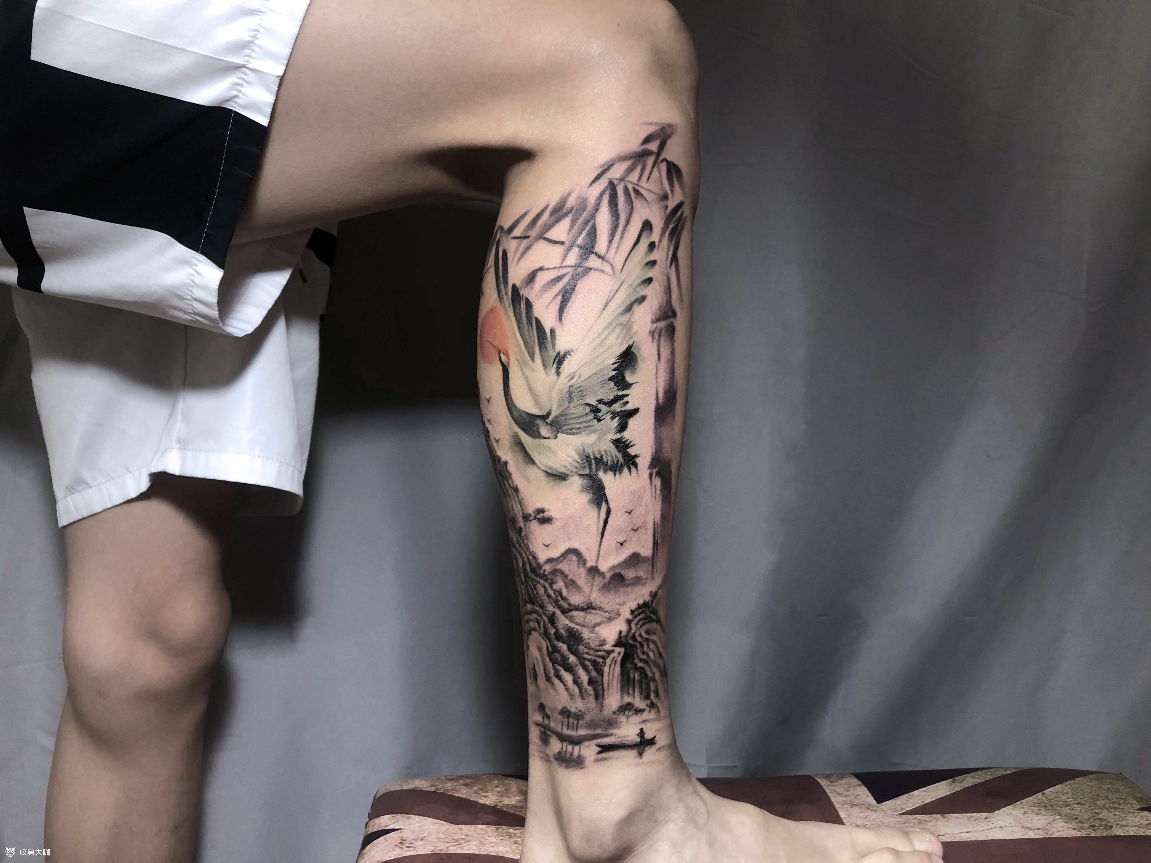 续上 山水画_纹身图案手稿图片_·浩的纹身作品集