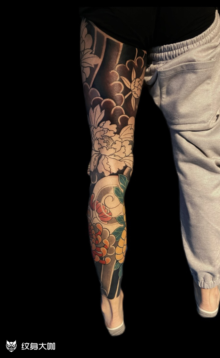 日式老传统花腿未完待续……马_纹身吧社区 - 纹身大咖