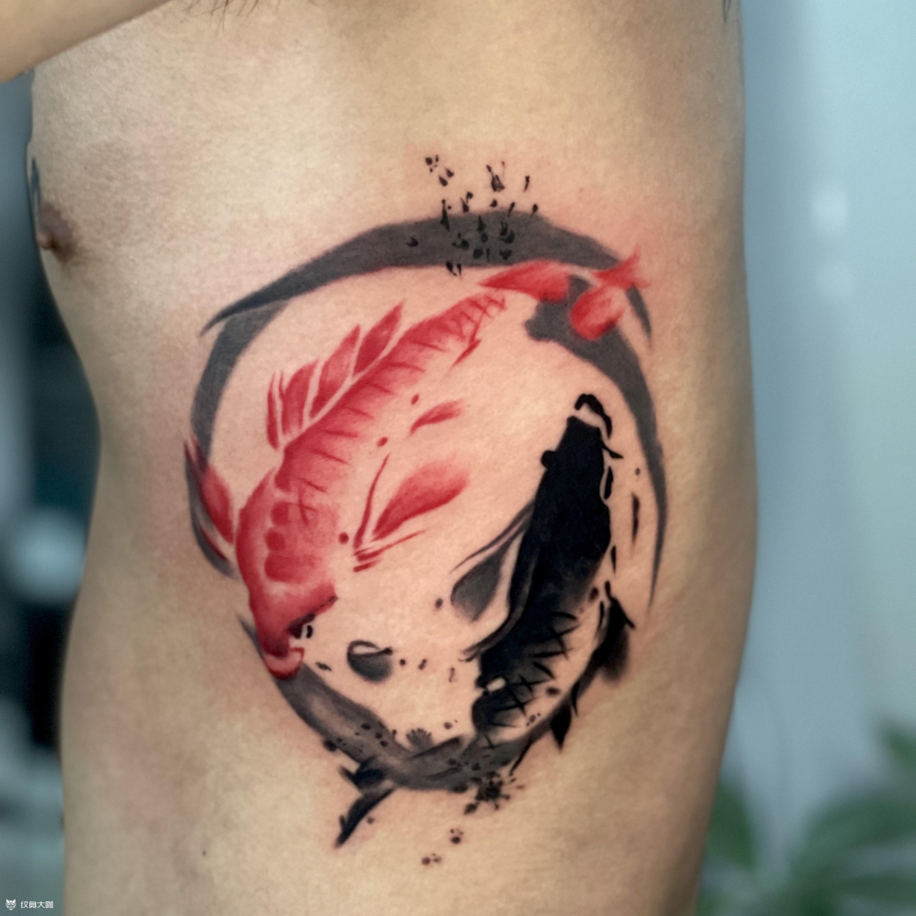 双鱼座_纹身图案手稿图片_王磊的纹身作品集