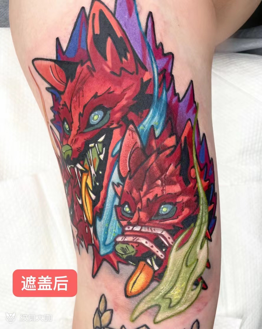 《地狱三头犬》_纹身图案手稿图片_大巫老湿的纹身作品集