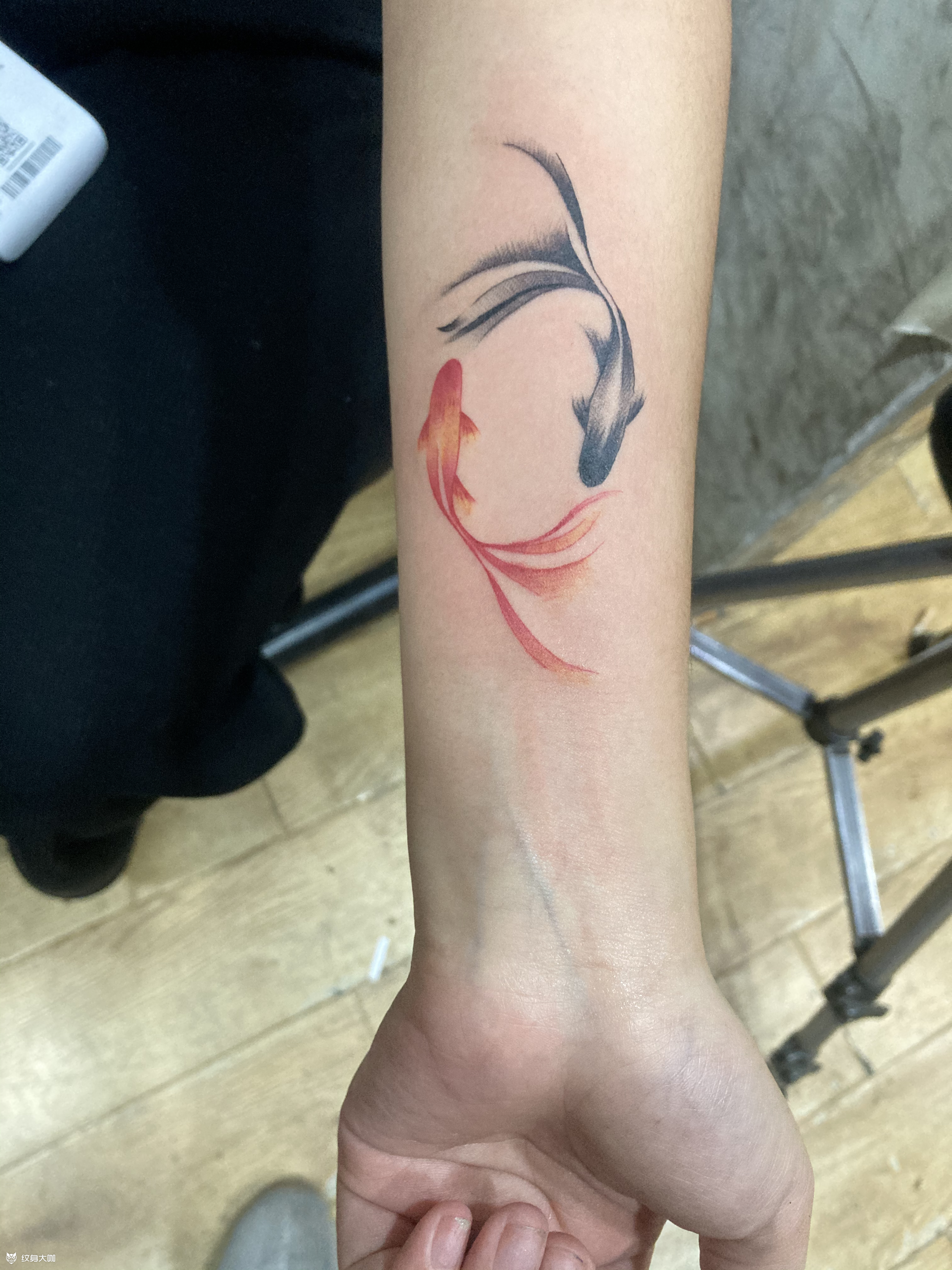 小鱼_纹身图案手稿图片_李明举的纹身作品集