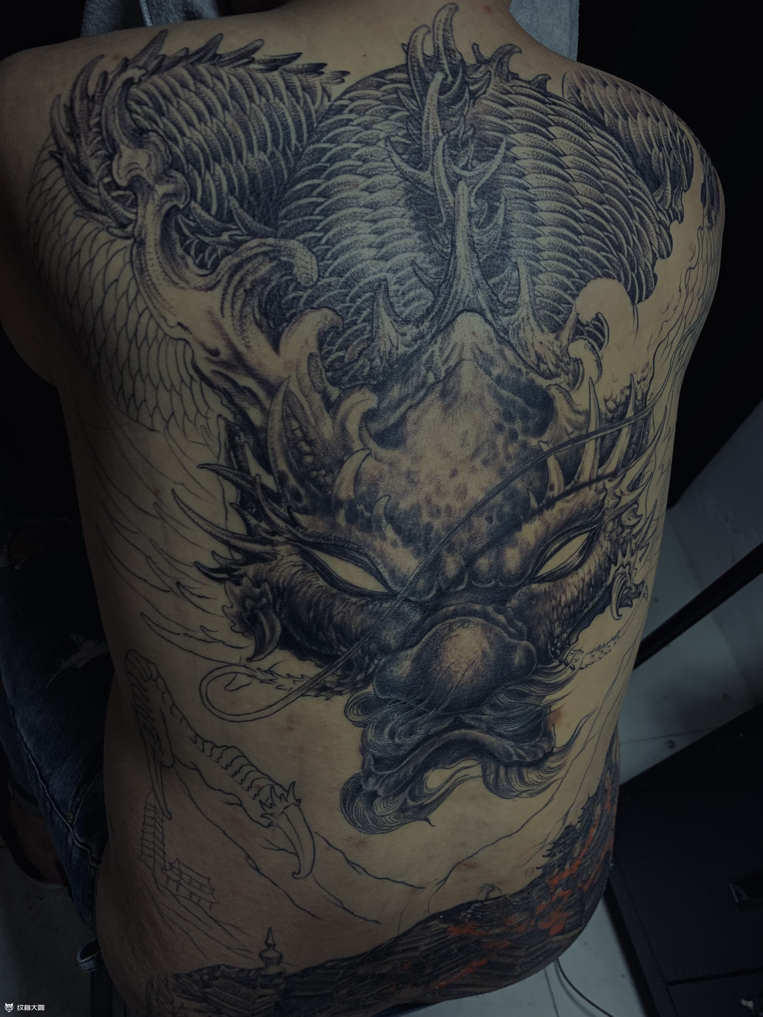 烛九阴_纹身图案手稿图片_张晓辉的纹身作品集