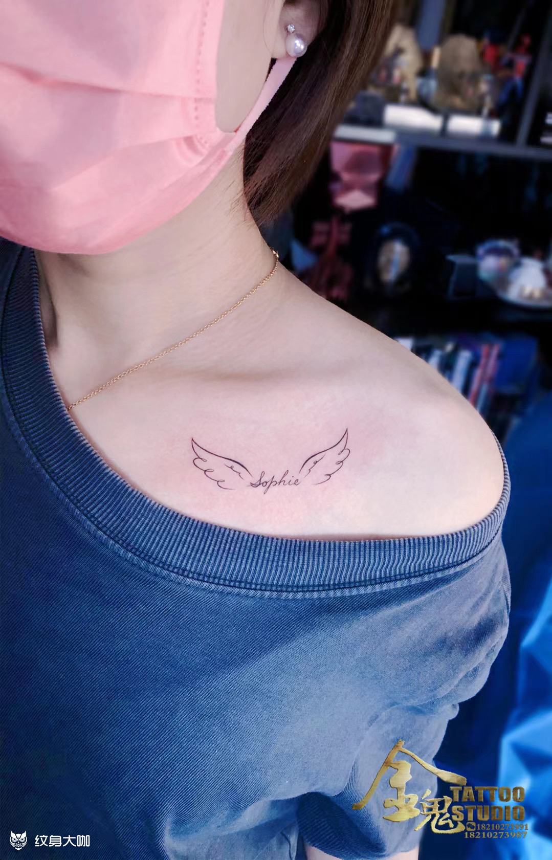 翅膀_纹身图案手稿图片_金鬼-海燕的纹身作品集