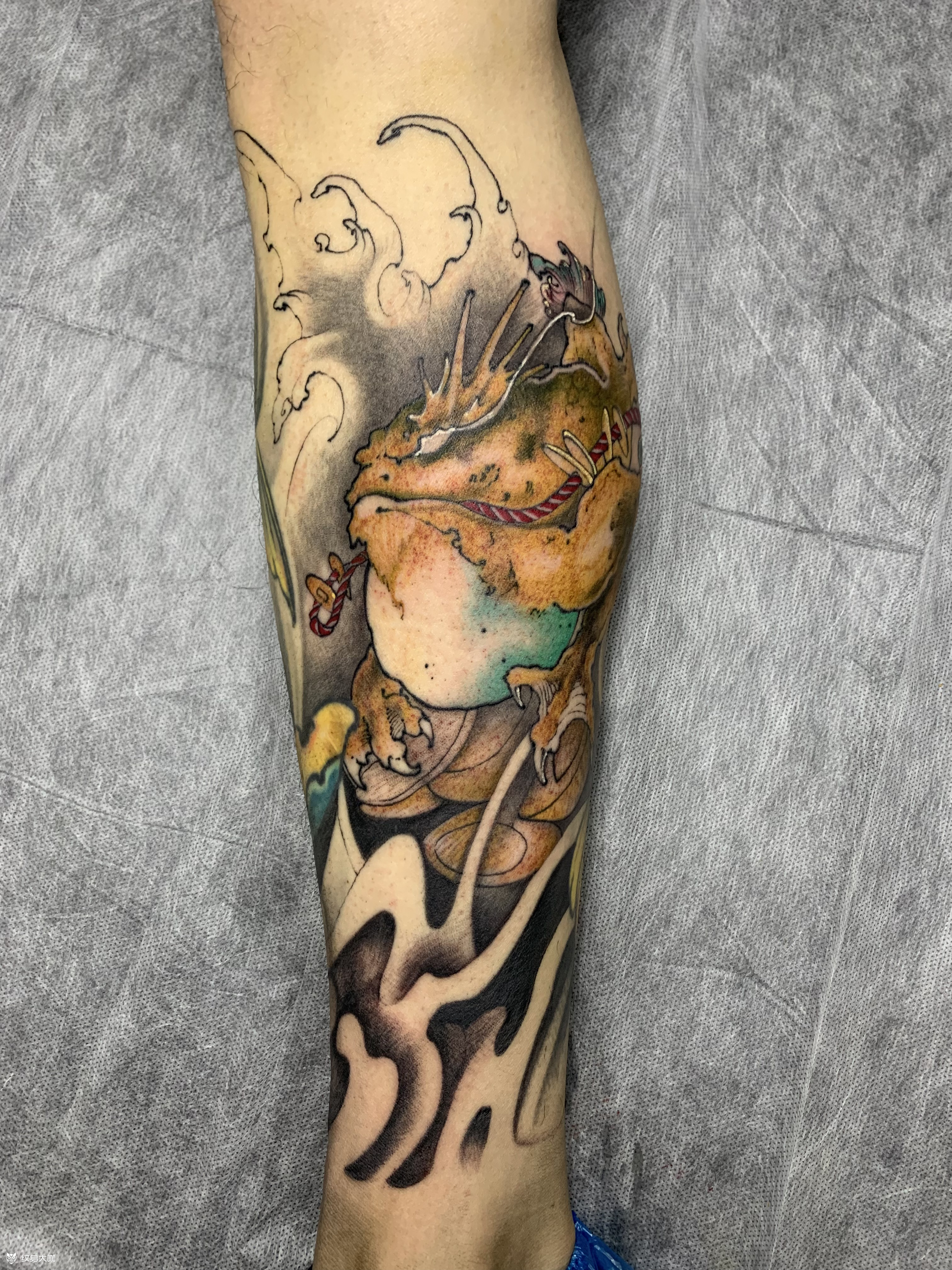 金蟾_纹身图案手稿图片_东申的纹身作品集