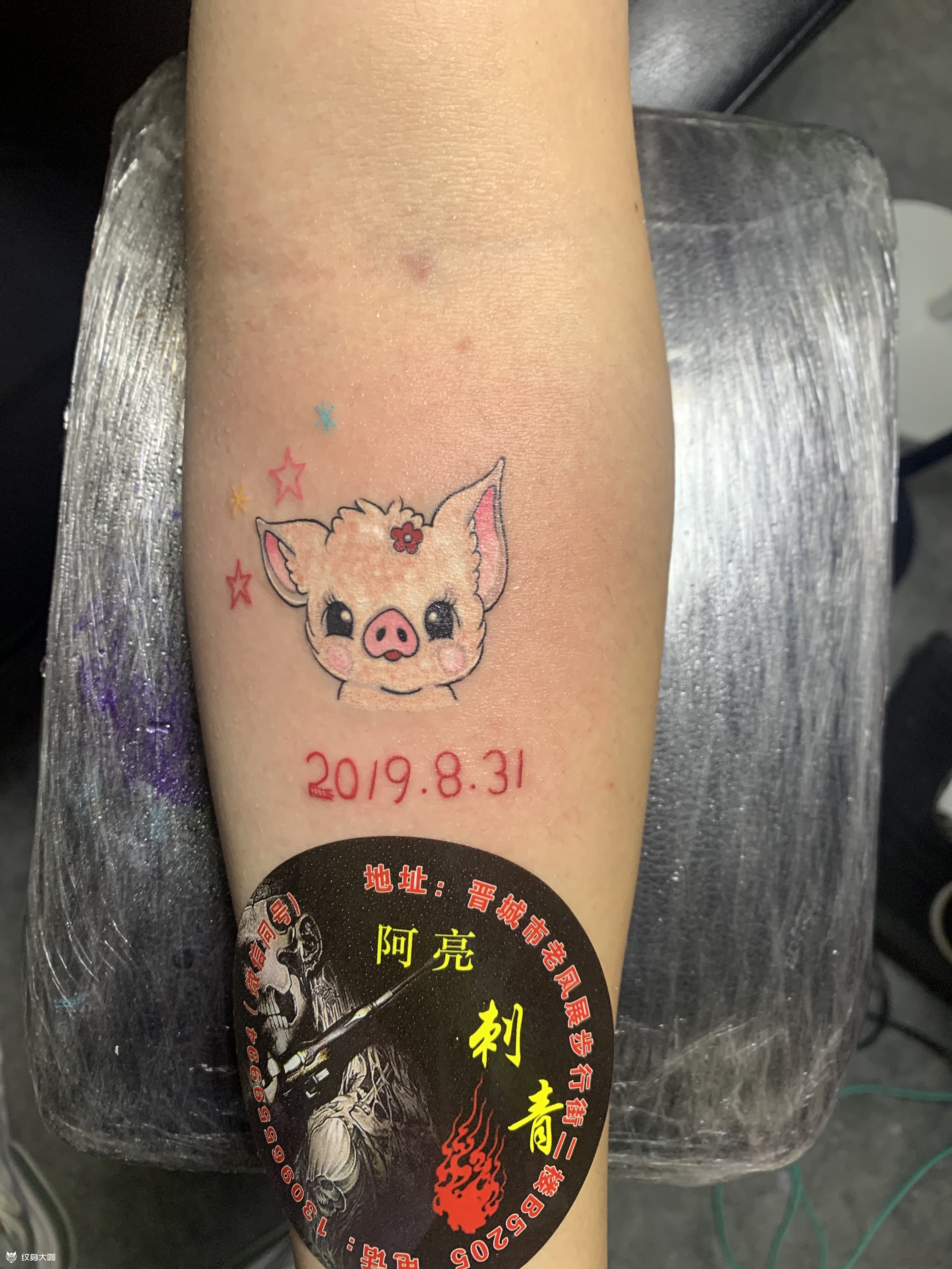 小猪_纹身图案手稿图片_阿亮的纹身作品集