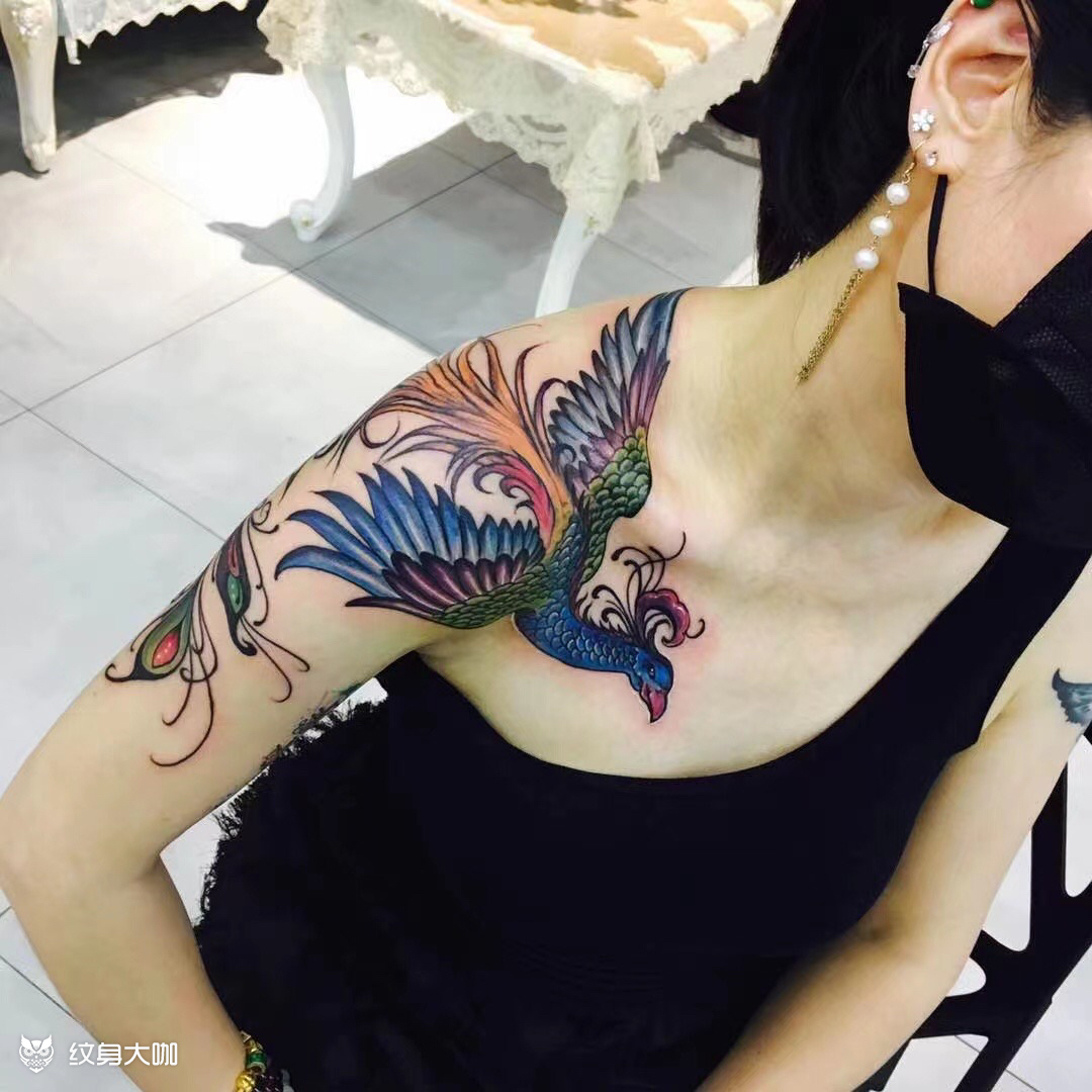 凤凰纹身_纹身图案手稿图片_twtattooht的纹身作品集