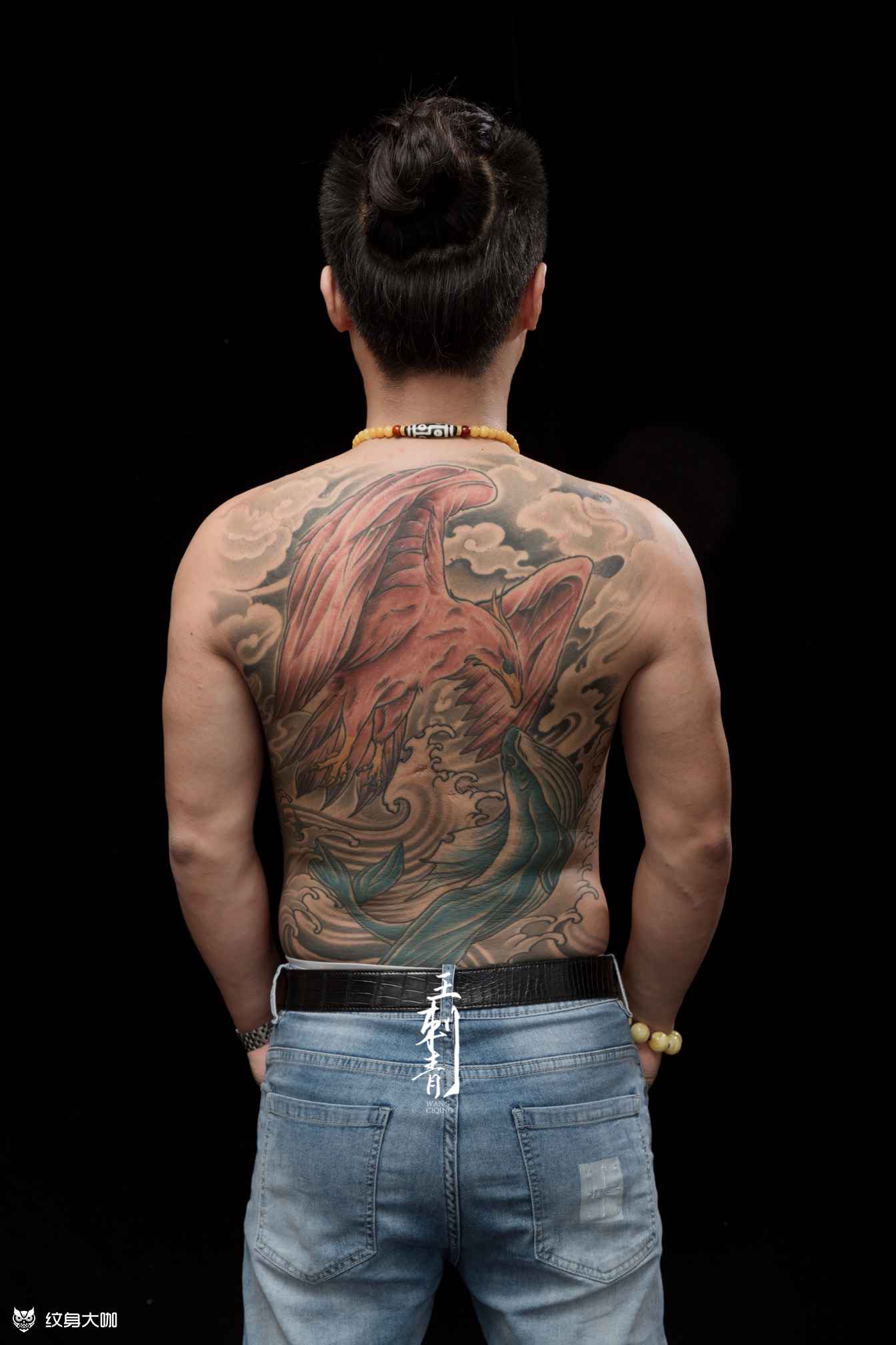 鲲鹏_纹身图案手稿图片_王伟的纹身作品集