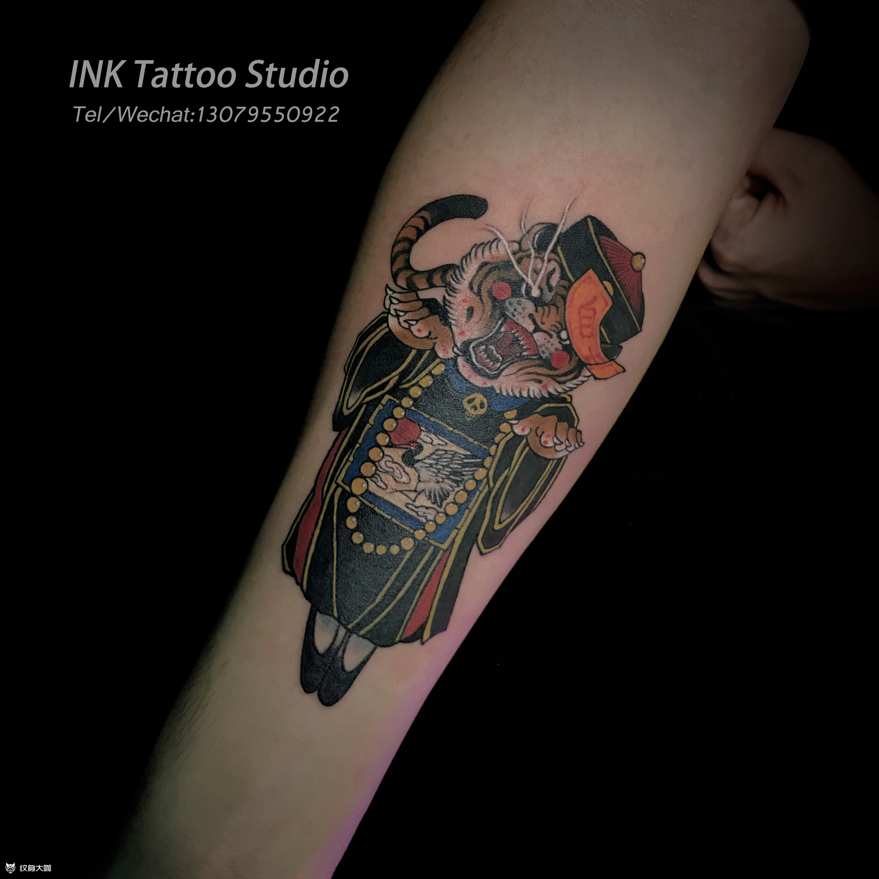 僵尸虎_纹身图案手稿图片_小伟的纹身作品集