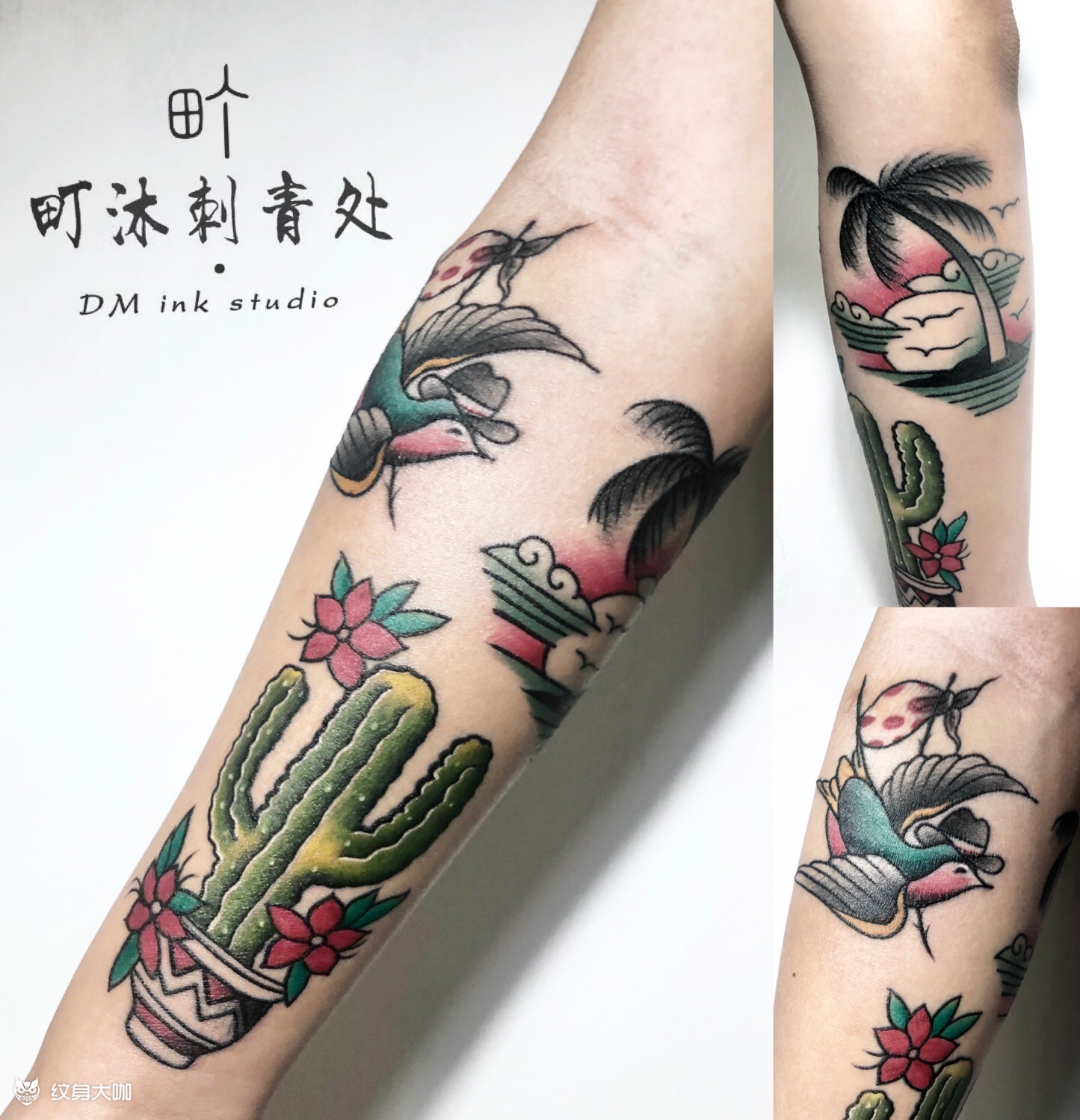 999花臂_纹身图案手稿图片_yoyo悠悠的纹身作品集