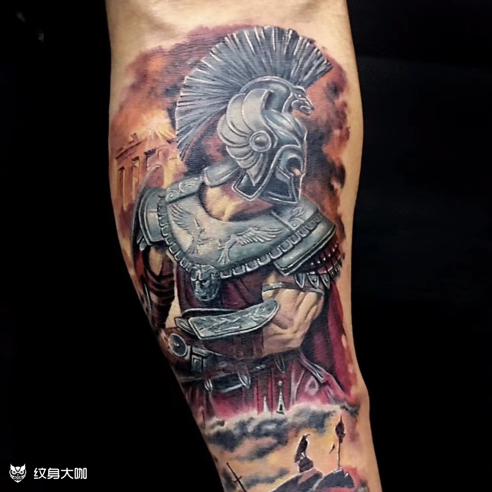 斯巴达勇士,这个手臂已经宽得变_纹身吧社区 - 纹身大咖