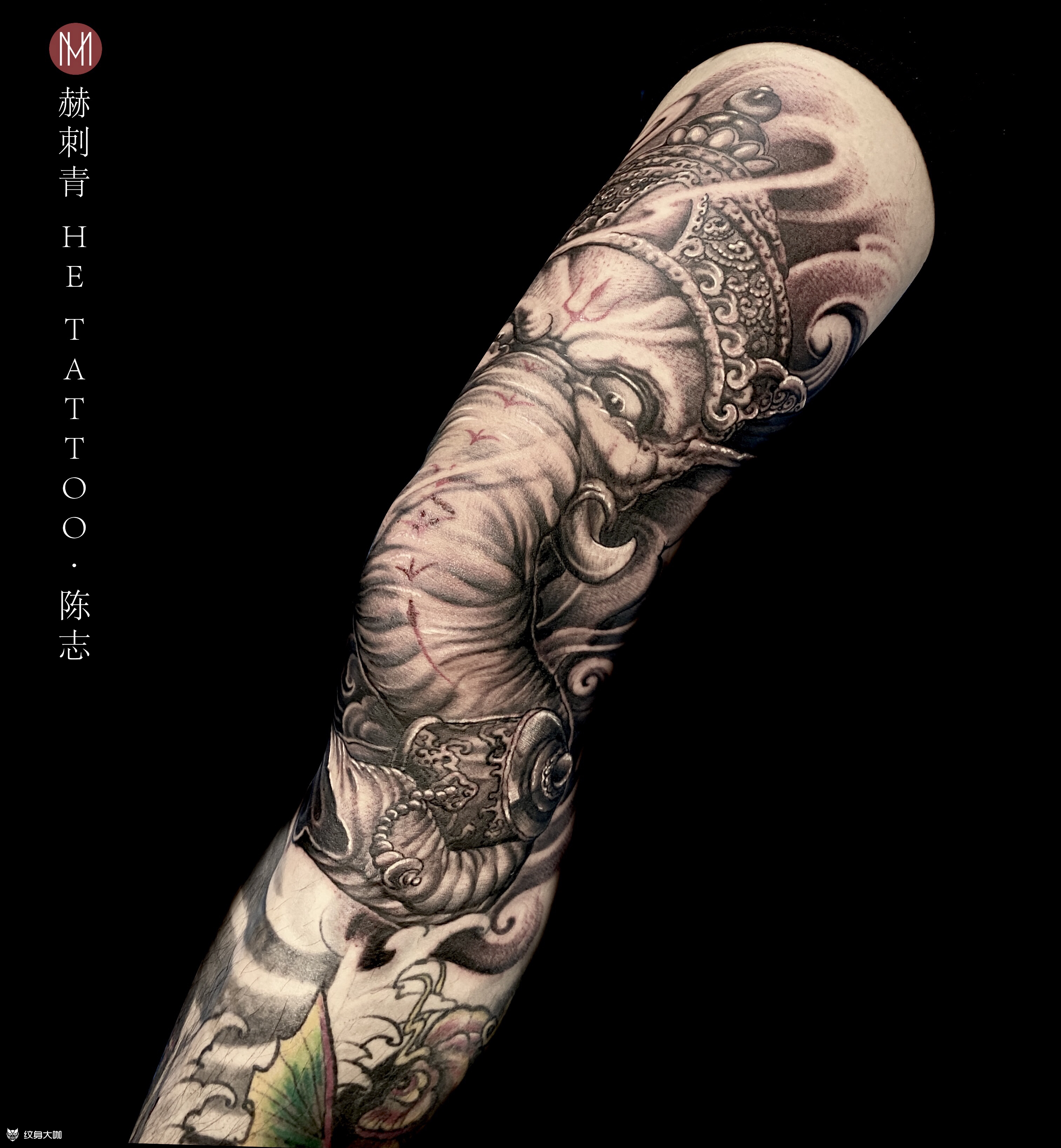 泰国神象纹身图图片