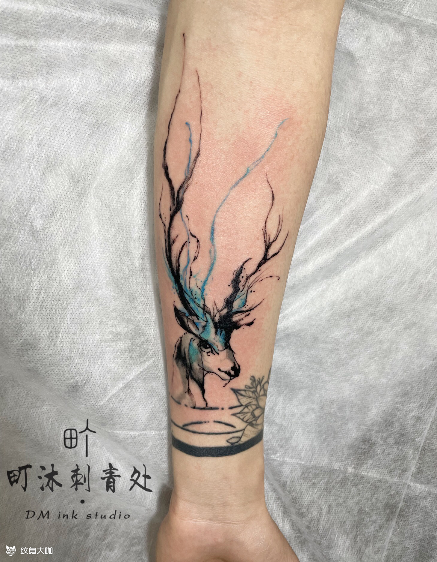 来个鹿头_纹身图案手稿图片_yoyo悠悠的纹身作品集