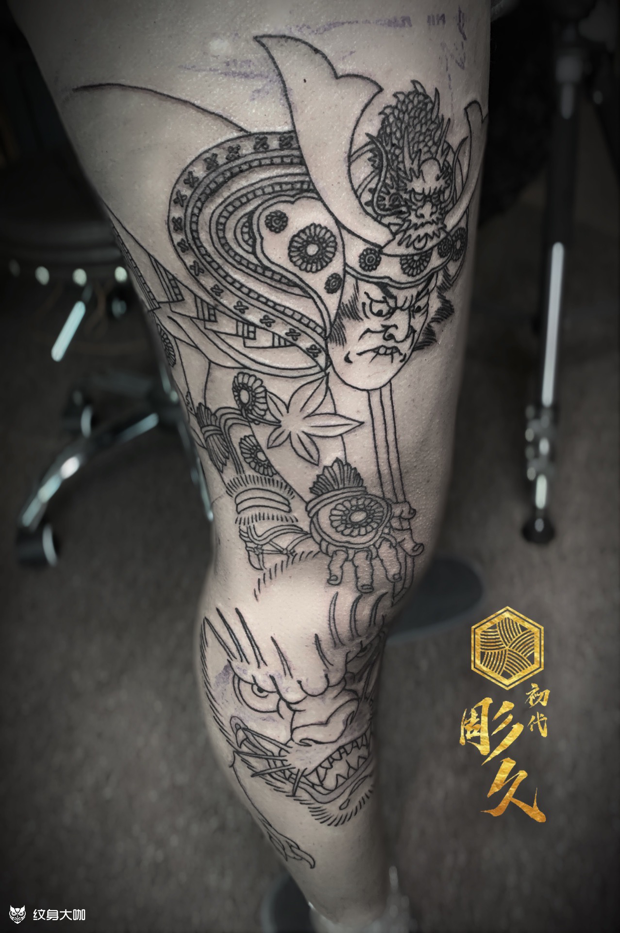 花腿开工_纹身图案手稿图片_雕久horihisa的纹身作品集