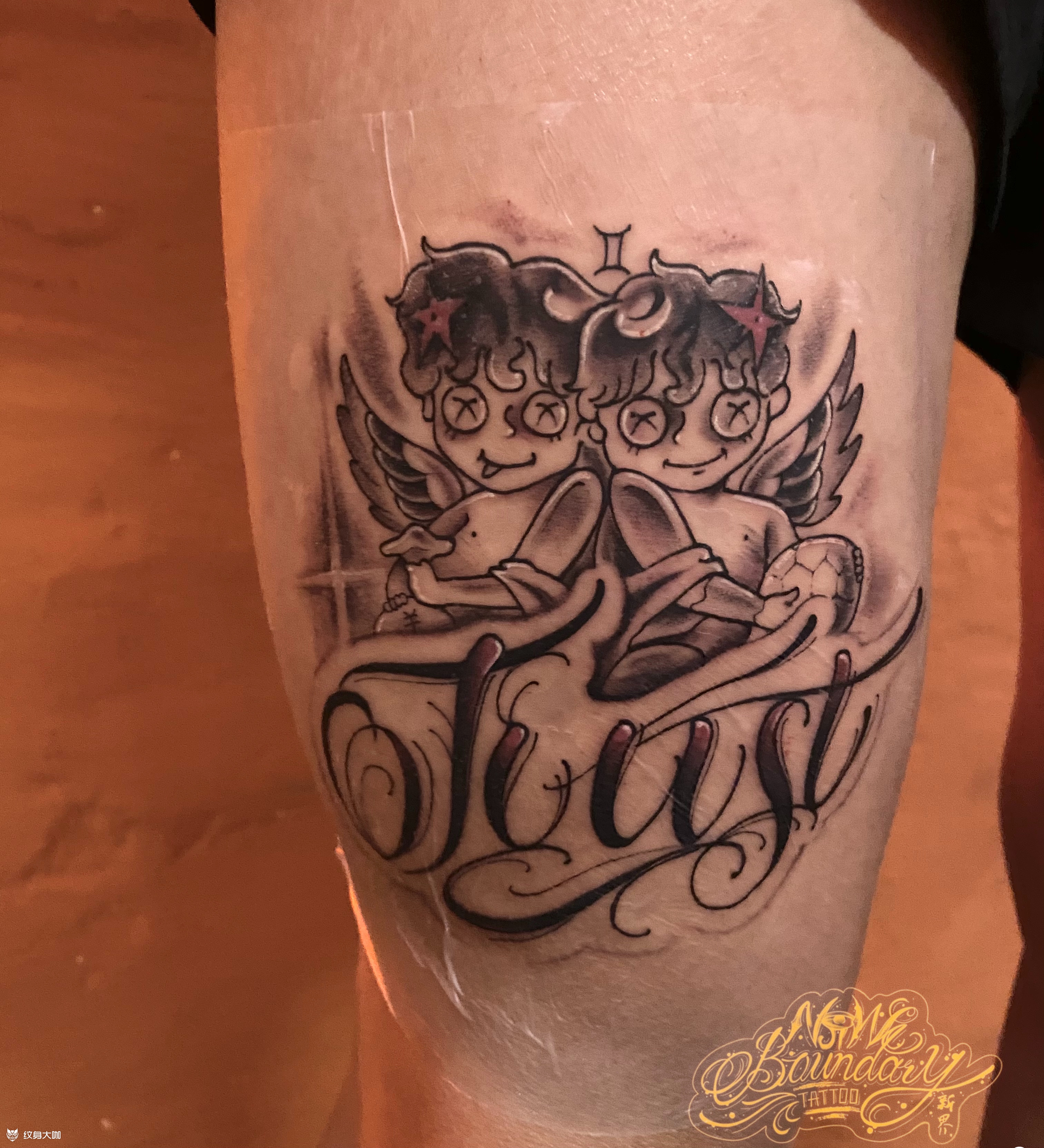 双子_纹身图案手稿图片_大柱 的纹身作品集