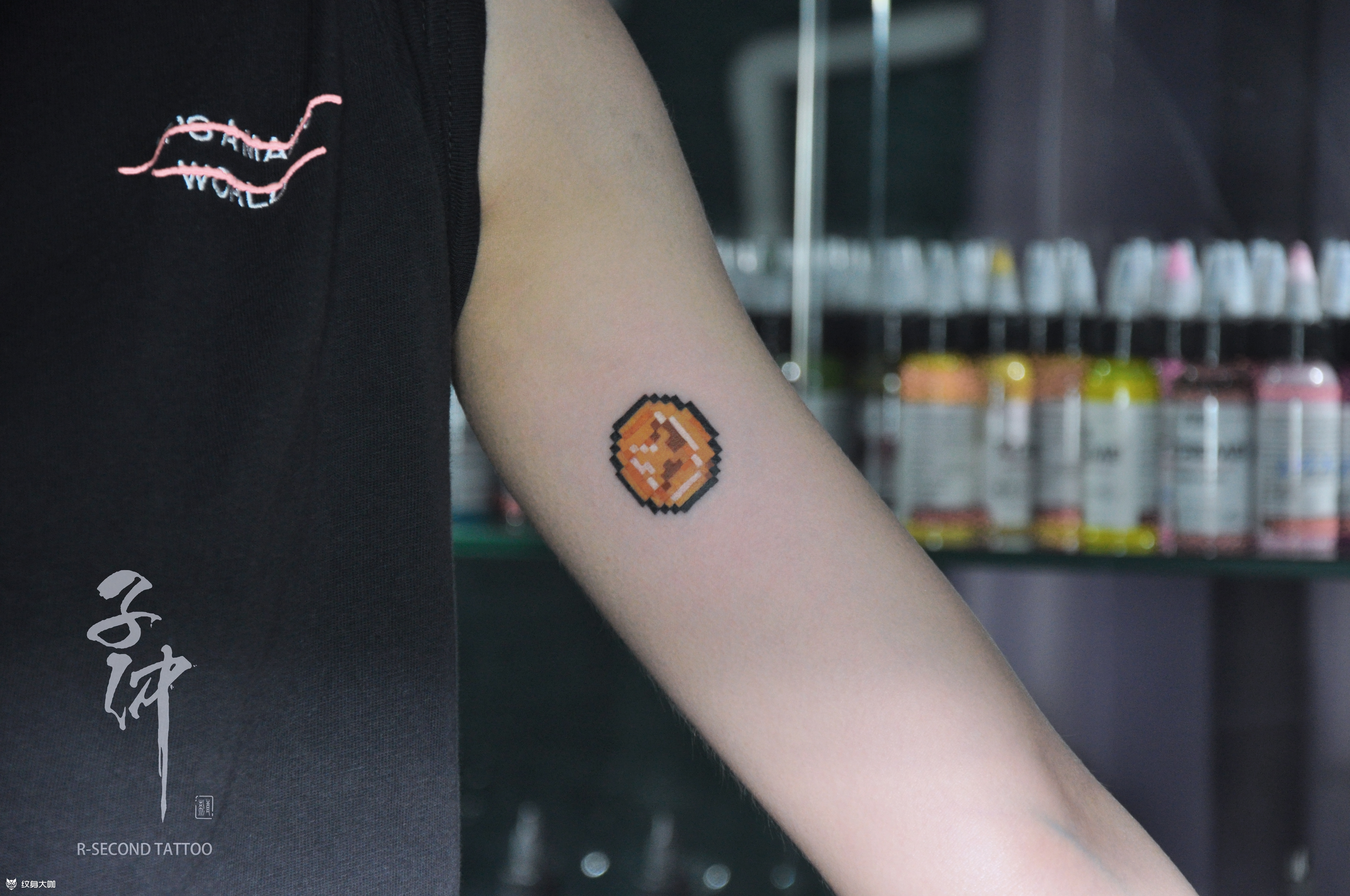 像素金币_纹身图案手稿图片_aen的纹身作品集