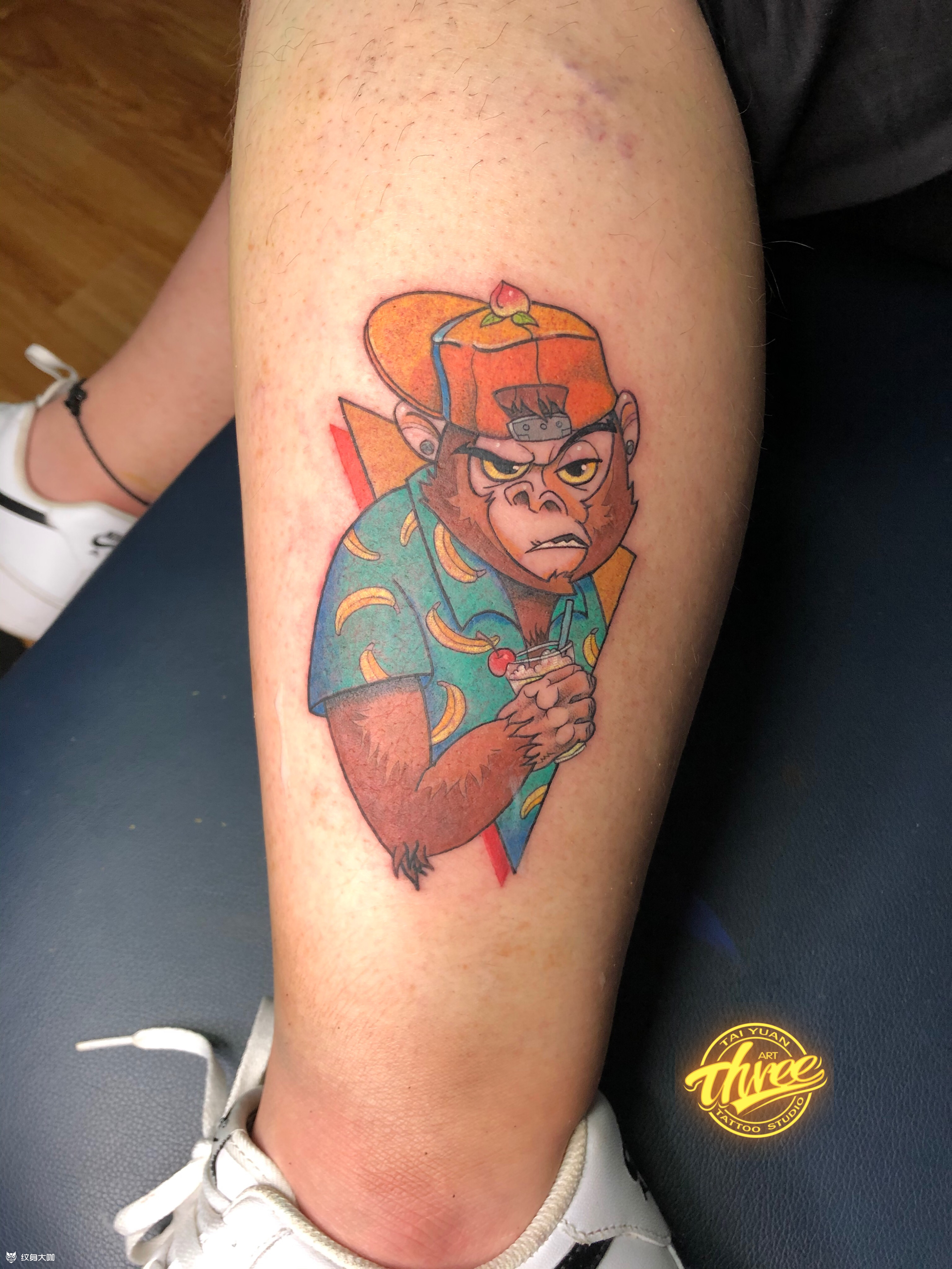 猴子92(卡通)_纹身图案手稿图片_阎鸿的纹身作品集