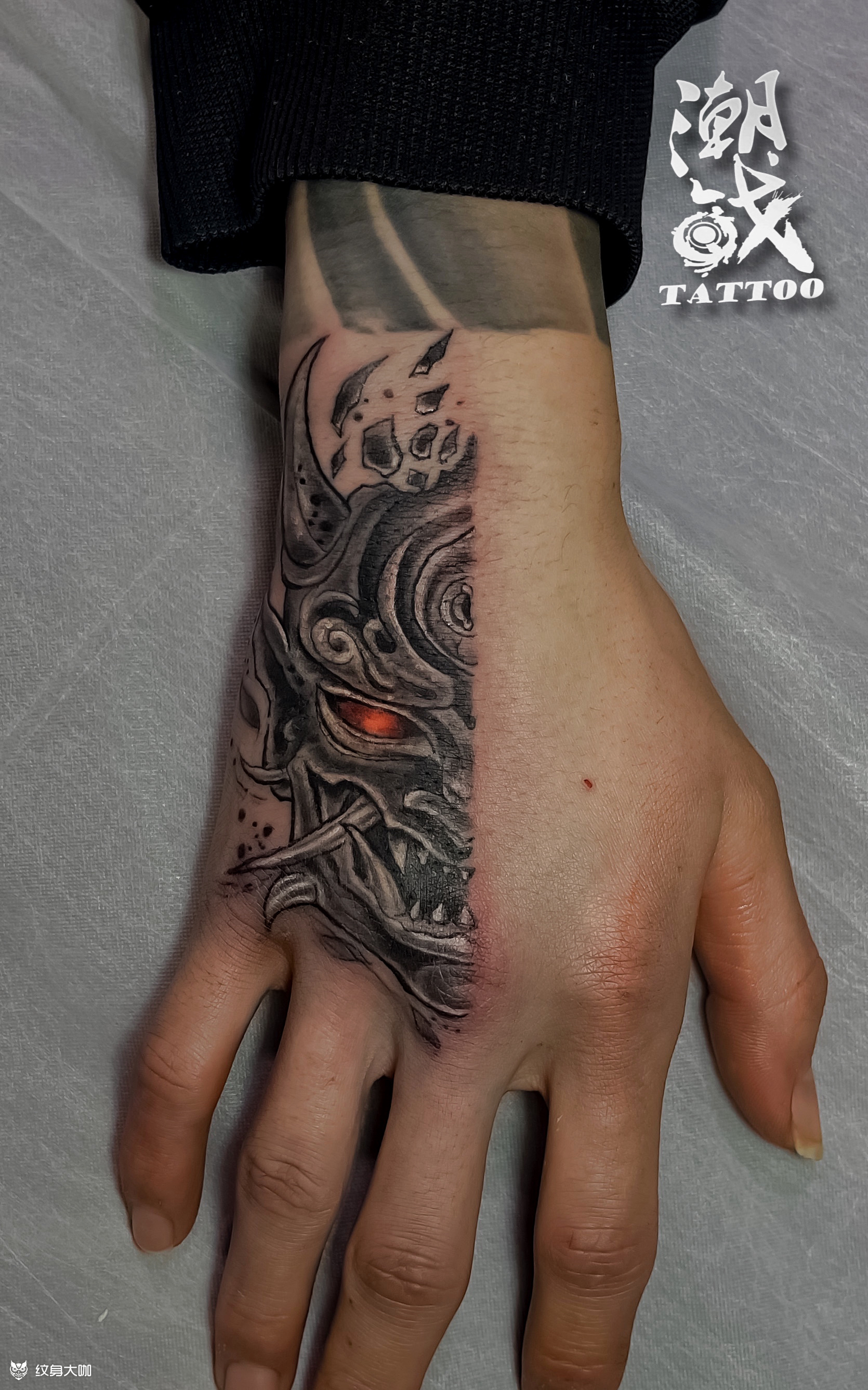 鬼面_纹身图案手稿图片_小弥弥的纹身作品集