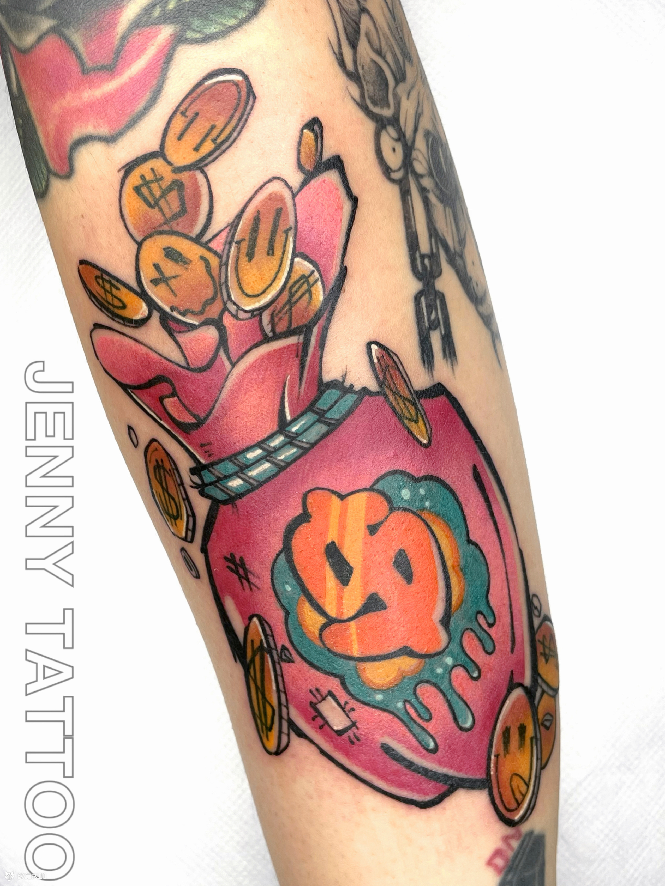 拼接钱袋_纹身图案手稿图片_ jenny的纹身作品集