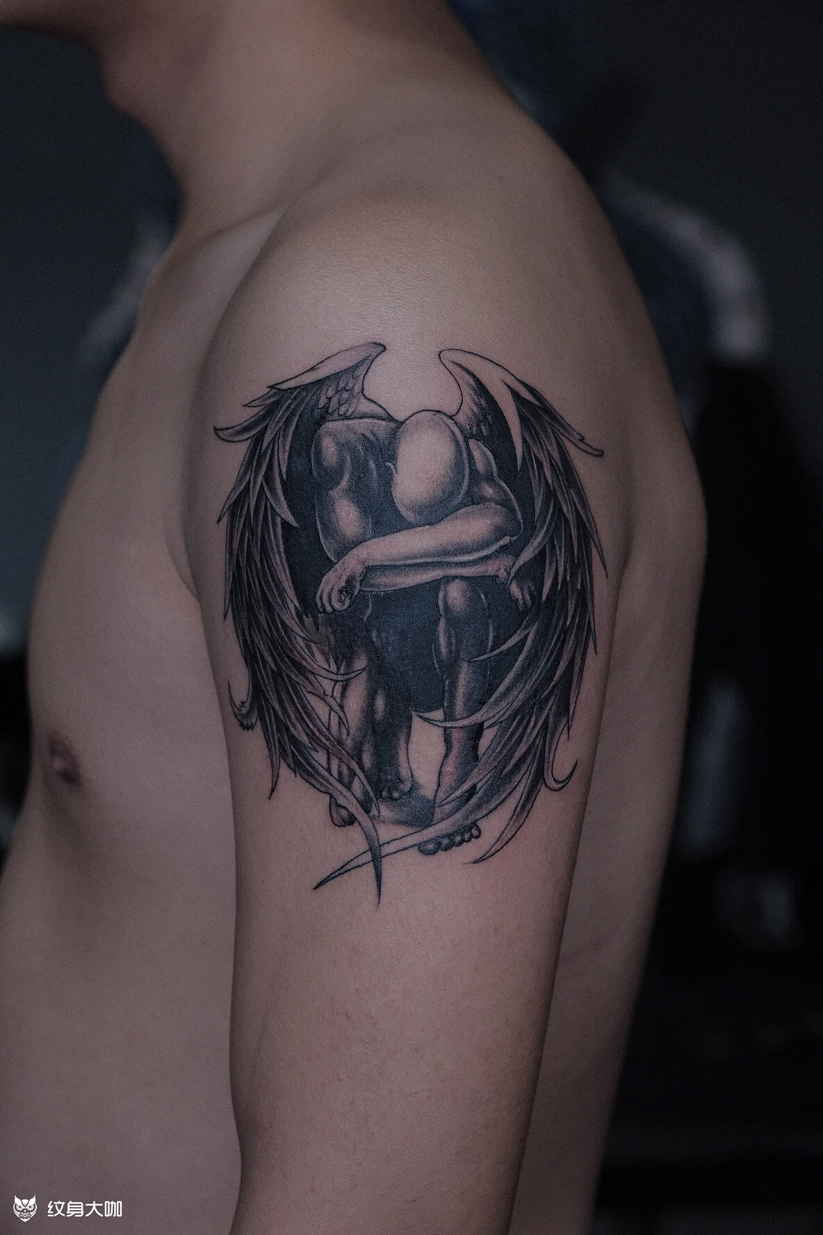 堕落天使_纹身图案手稿图片_常州-金坛雕墨的纹身作品集