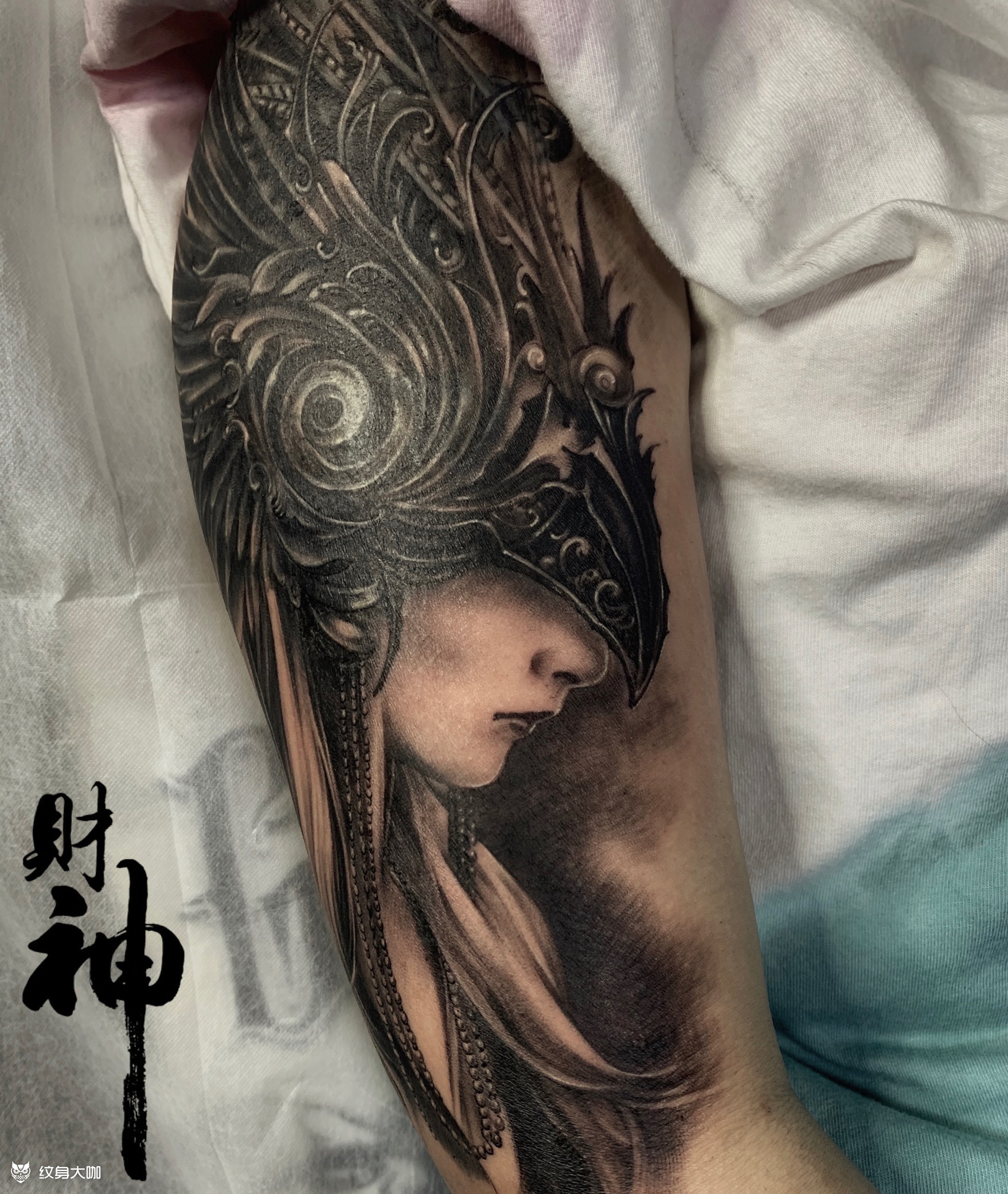 女武神遮盖纹身覆盖纹身作品._纹身吧社区 - 纹身大咖