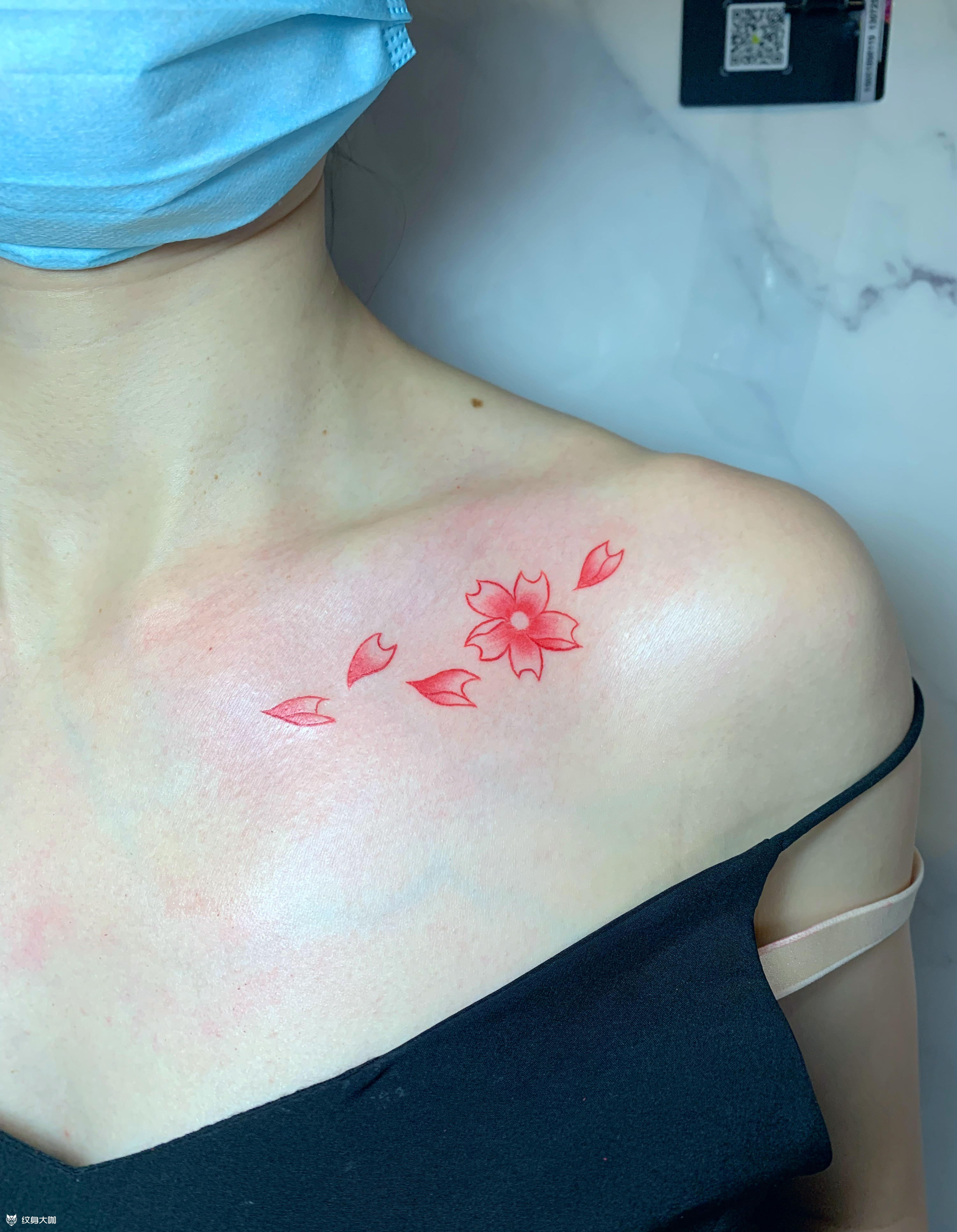 樱花_纹身图案手稿图片_朱若妤julia的纹身作品集