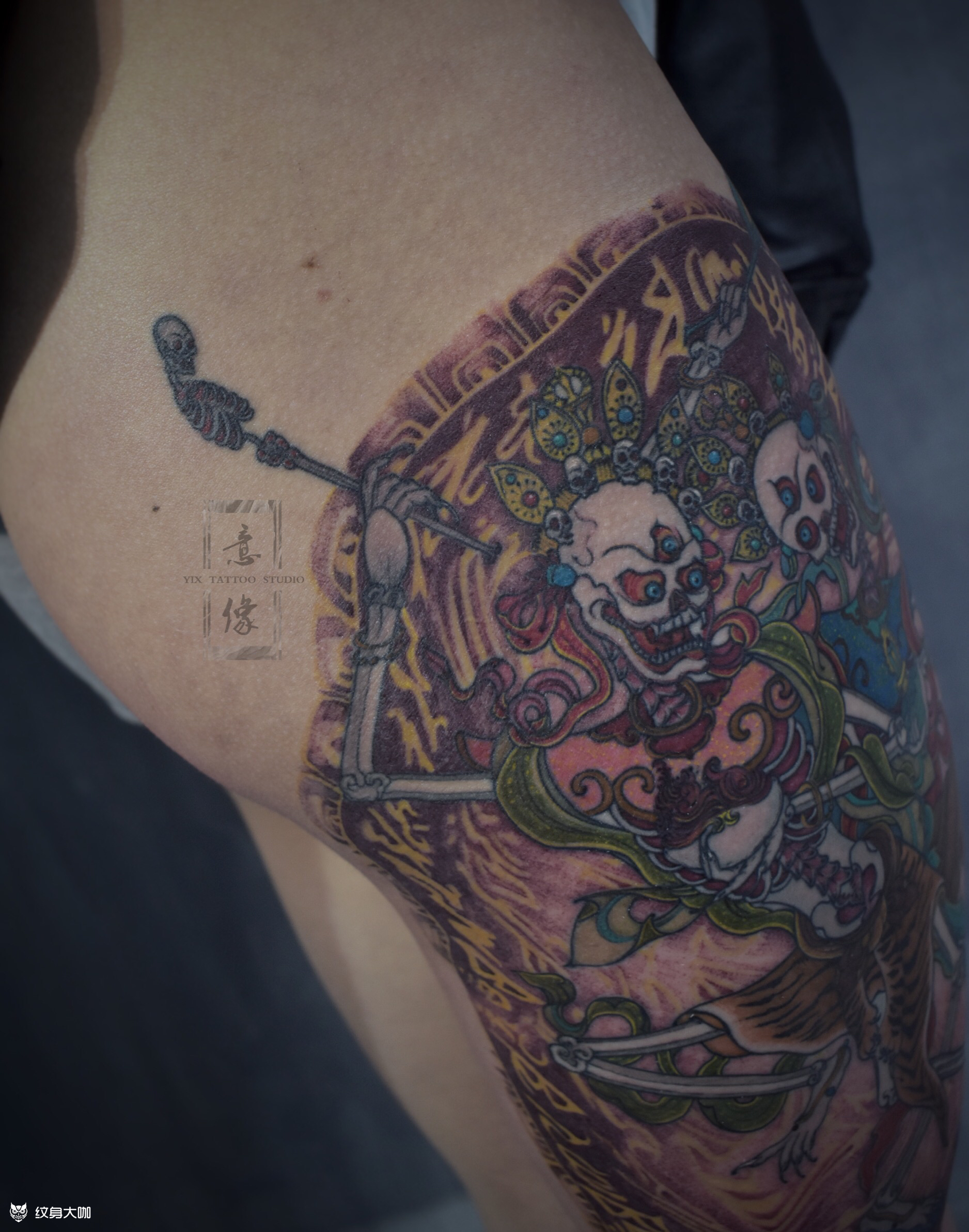 尸陀林主|六字大明咒形象恐怖_纹身吧社区 - 纹身大咖