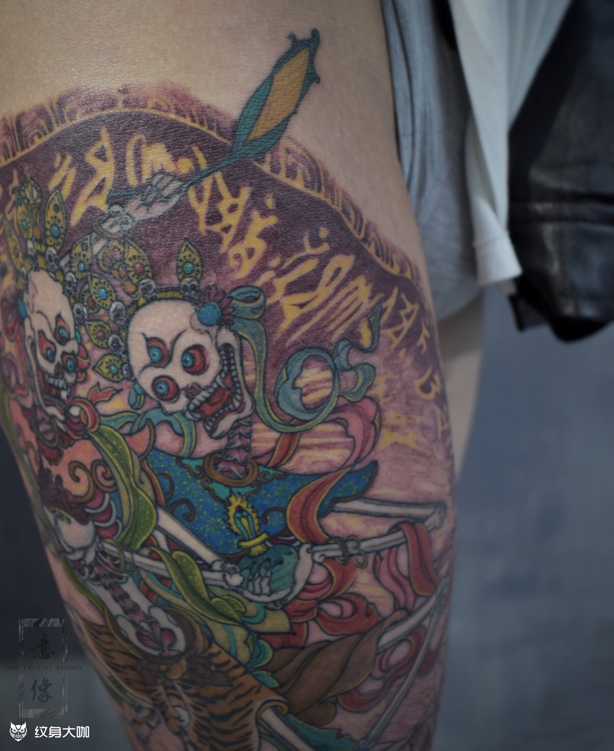 尸陀林主|六字大明咒形象恐怖_纹身吧社区 - 纹身大咖