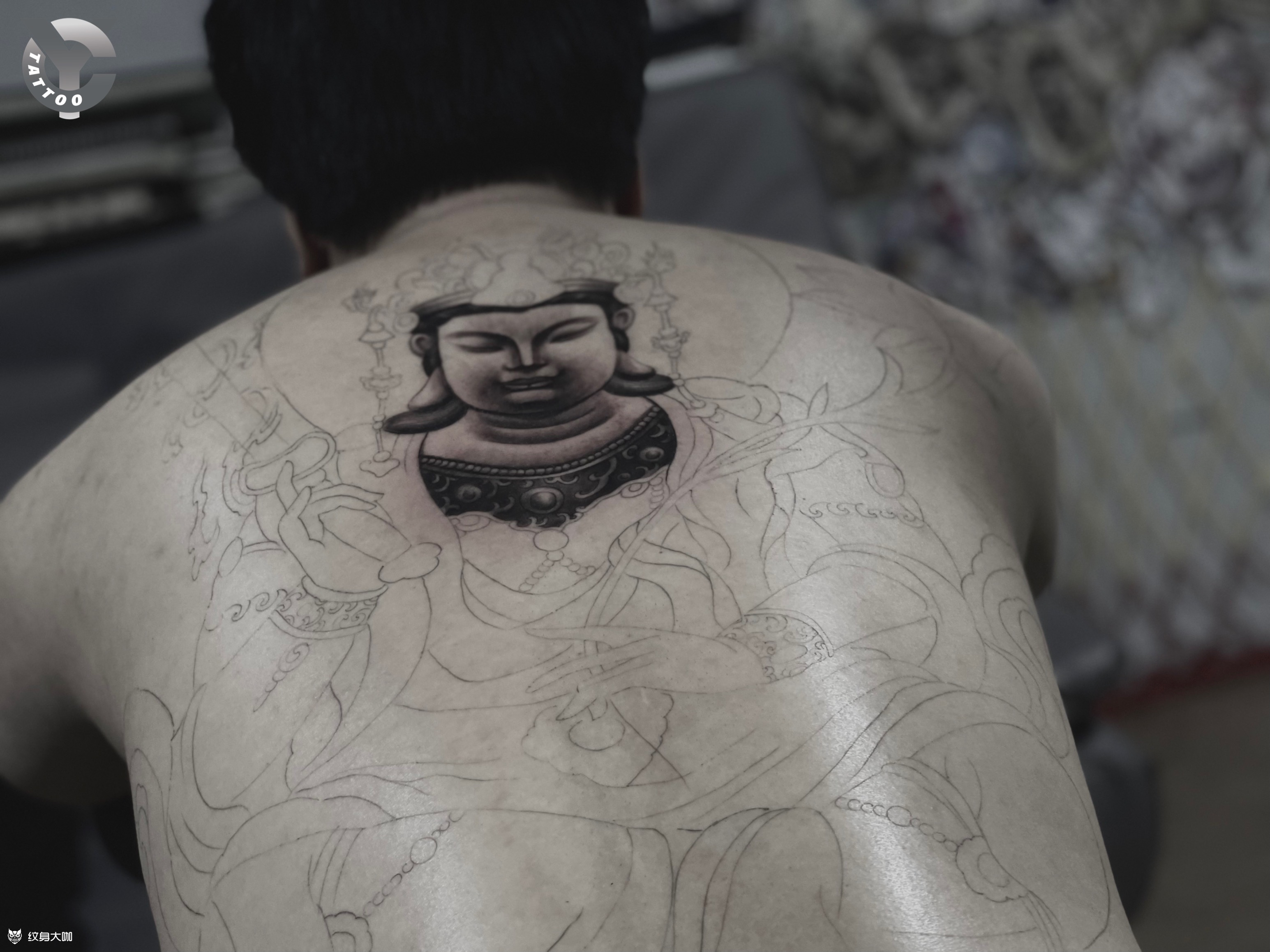 虚空藏菩萨 未完_纹身图案手稿图片_北京一刺tattoo 的纹身作品集