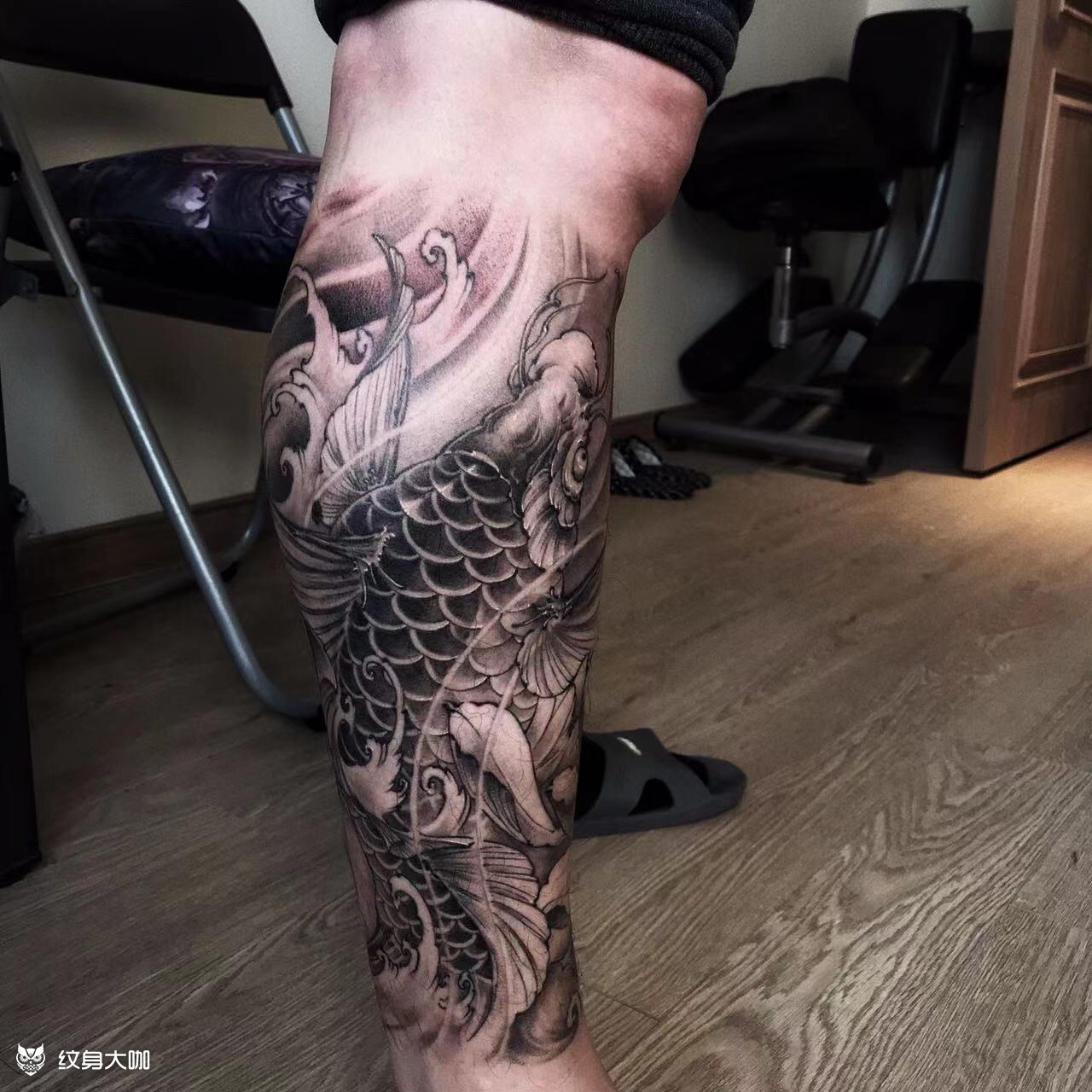 鲤鱼跃龙门_纹身吧社区 - 纹身大咖