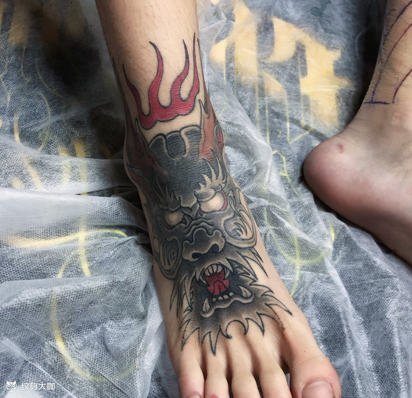恢复后脚面龙_纹身吧社区 - 纹身大咖