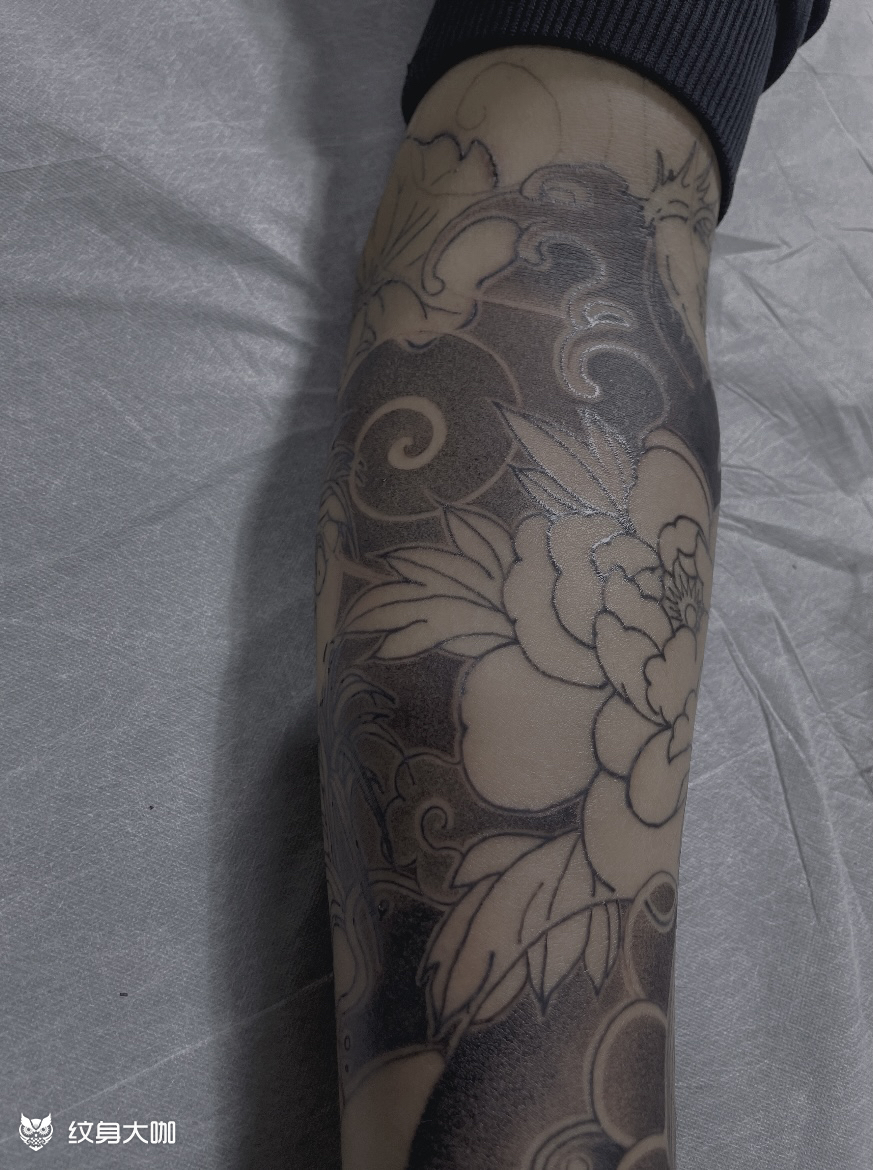 龙鱼牡丹接花臂