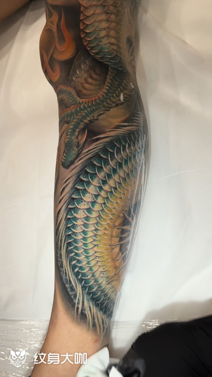龙腿完成 73 tattoo b_纹身吧社区 - 纹身大咖