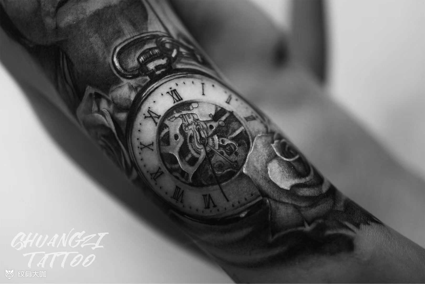 家人肖像写实纪念逝去的奶奶永_纹身吧社区 - 纹身大咖