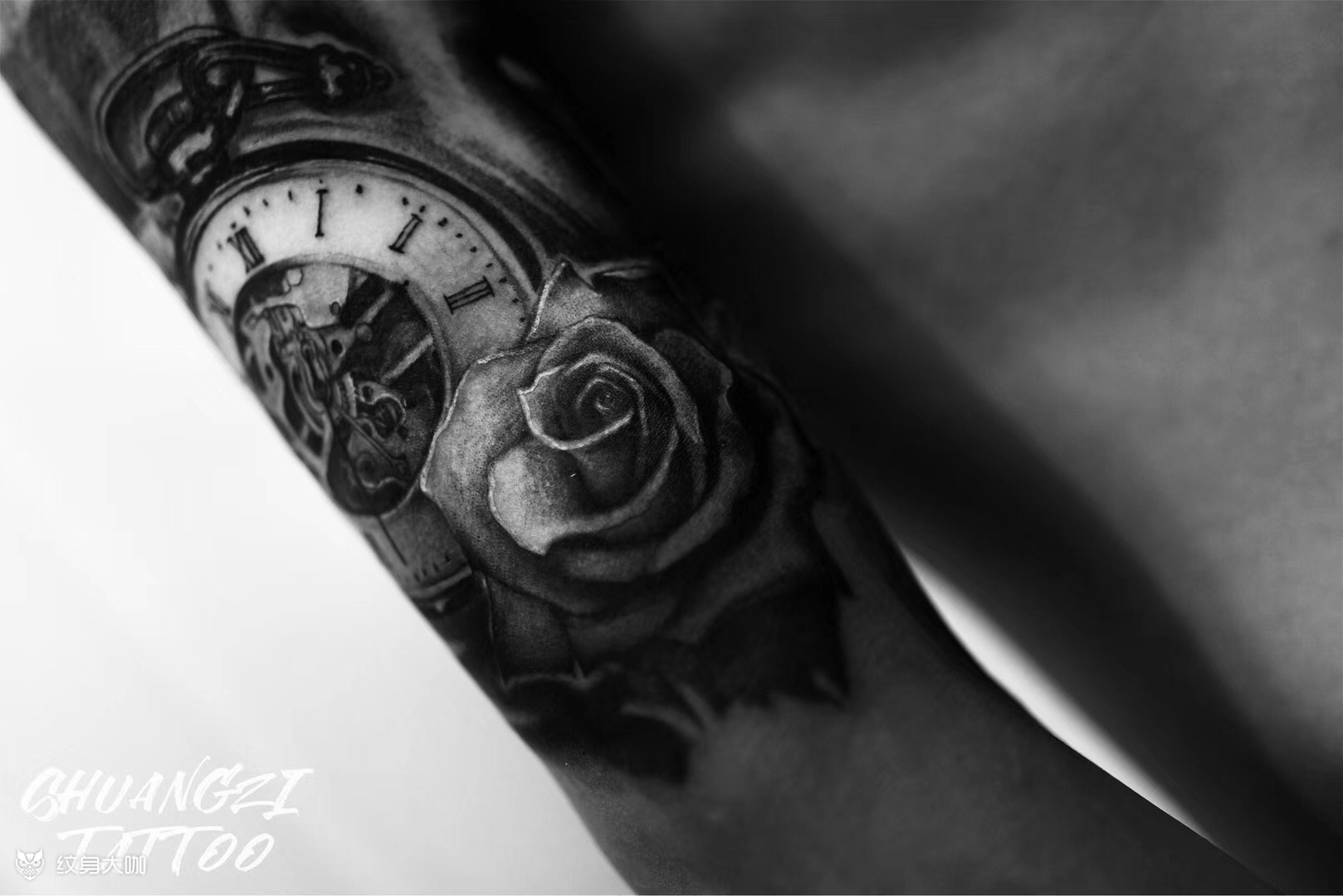 家人肖像写实纪念逝去的奶奶永_纹身吧社区 - 纹身大咖