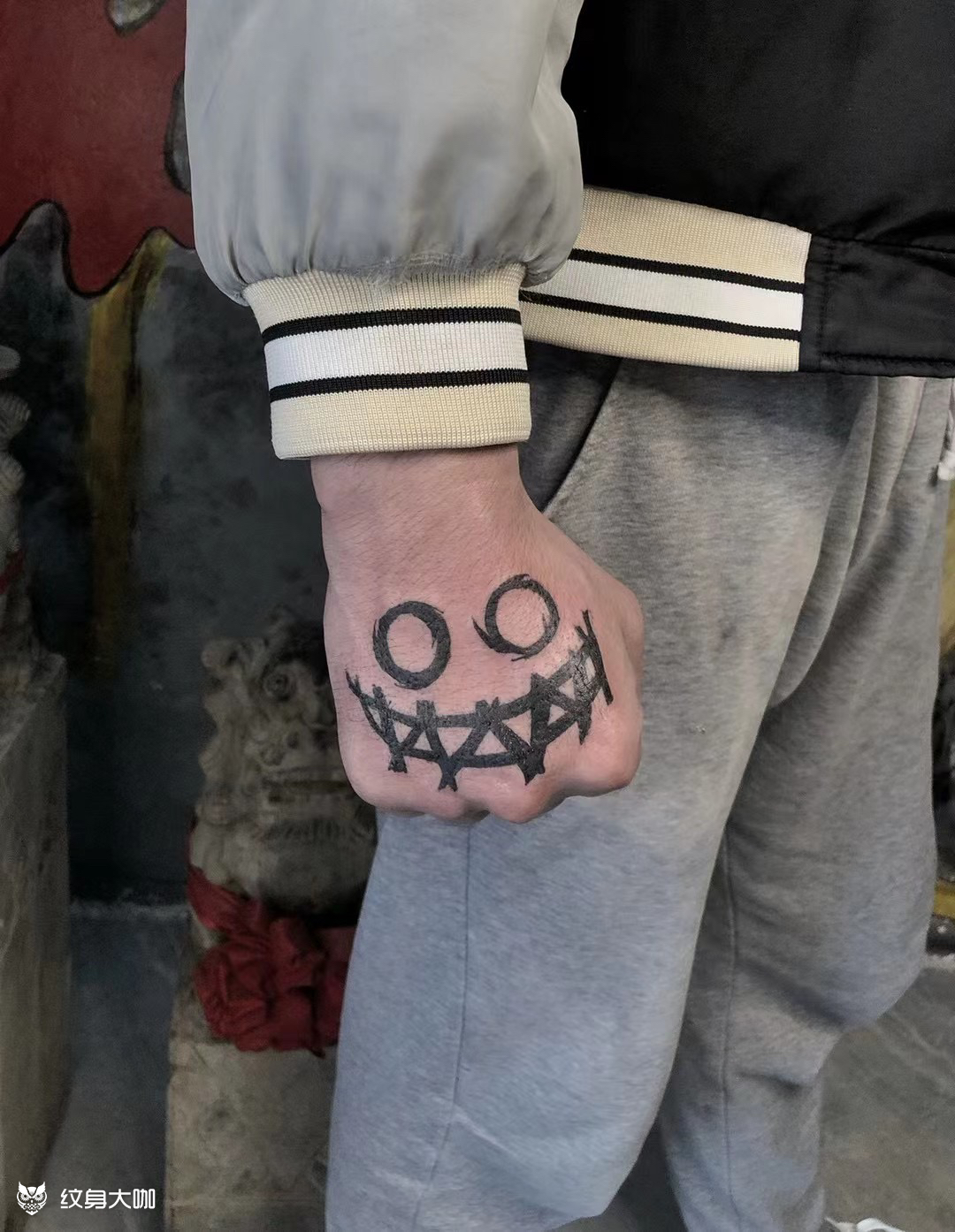 恶魔笑脸_纹身图案手稿图片_湛江京鬼-欧佳的纹身作品集