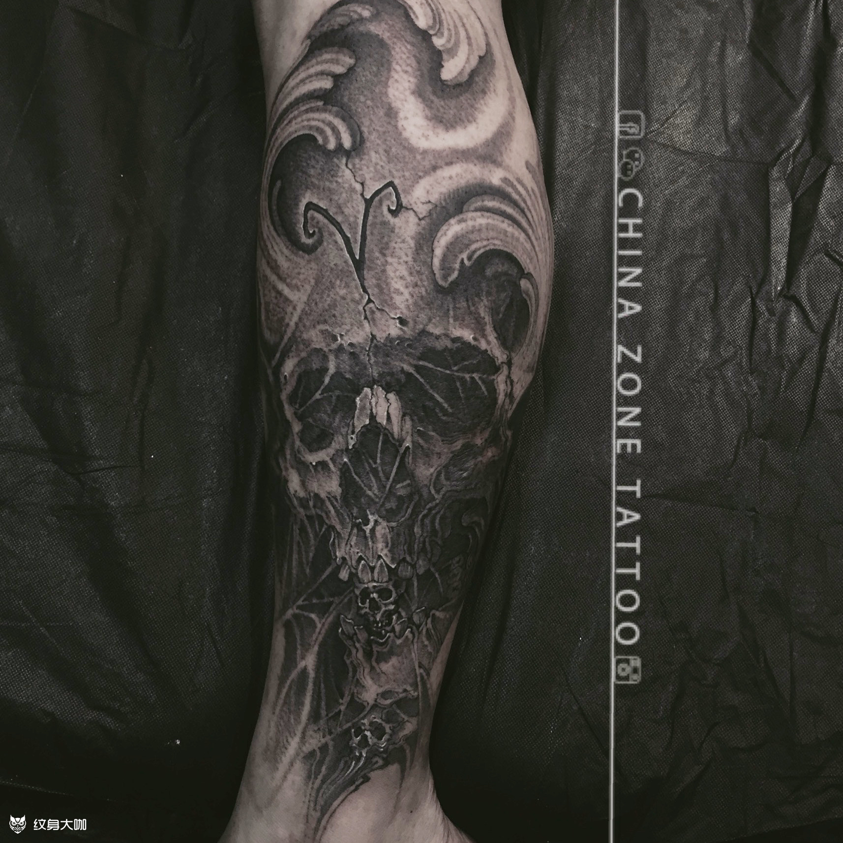 骷髅_纹身图案手稿图片_千贺宗任亮的纹身作品集