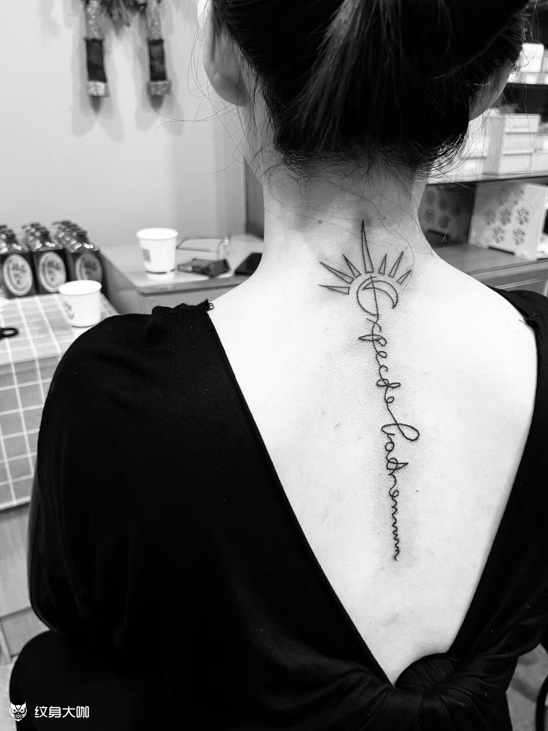 脊椎骨纹身_纹身图案手稿图片_刘德明的纹身作品集