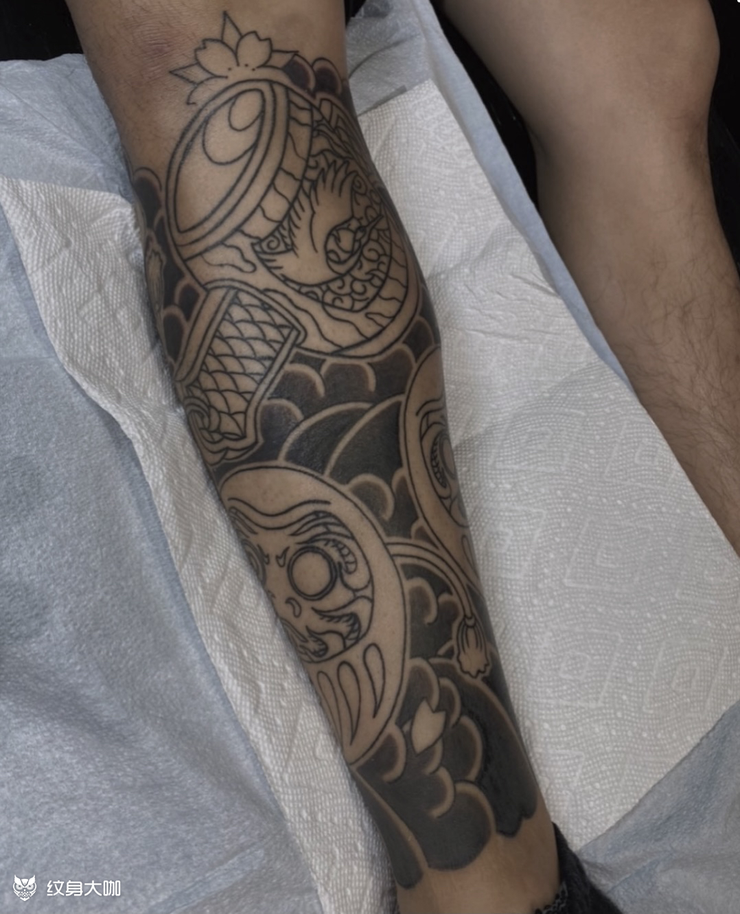 福锤达摩蛋包小腿_纹身吧社区 - 纹身大咖