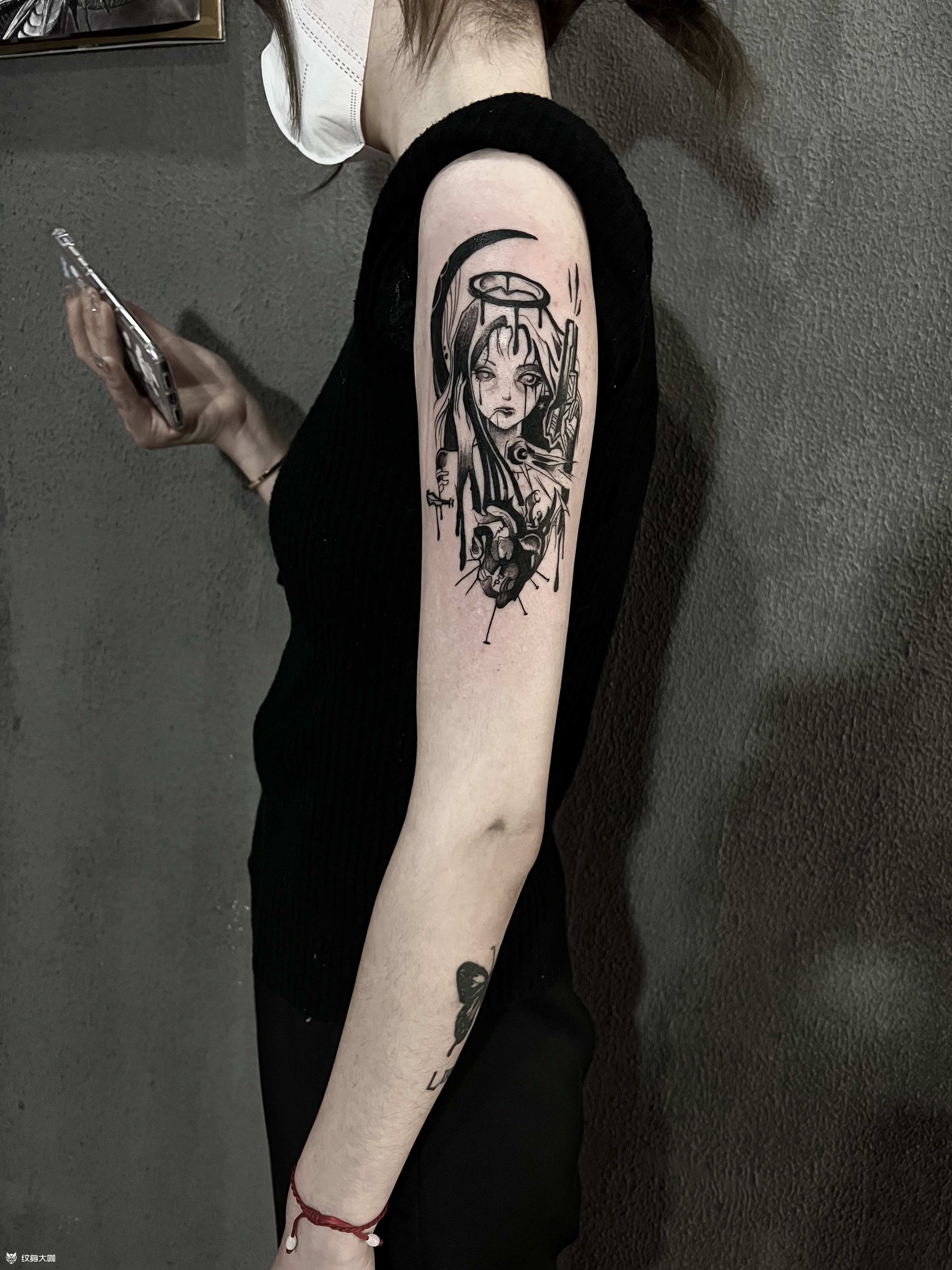 大臂图_纹身图案手稿图片_陆标的纹身作品集