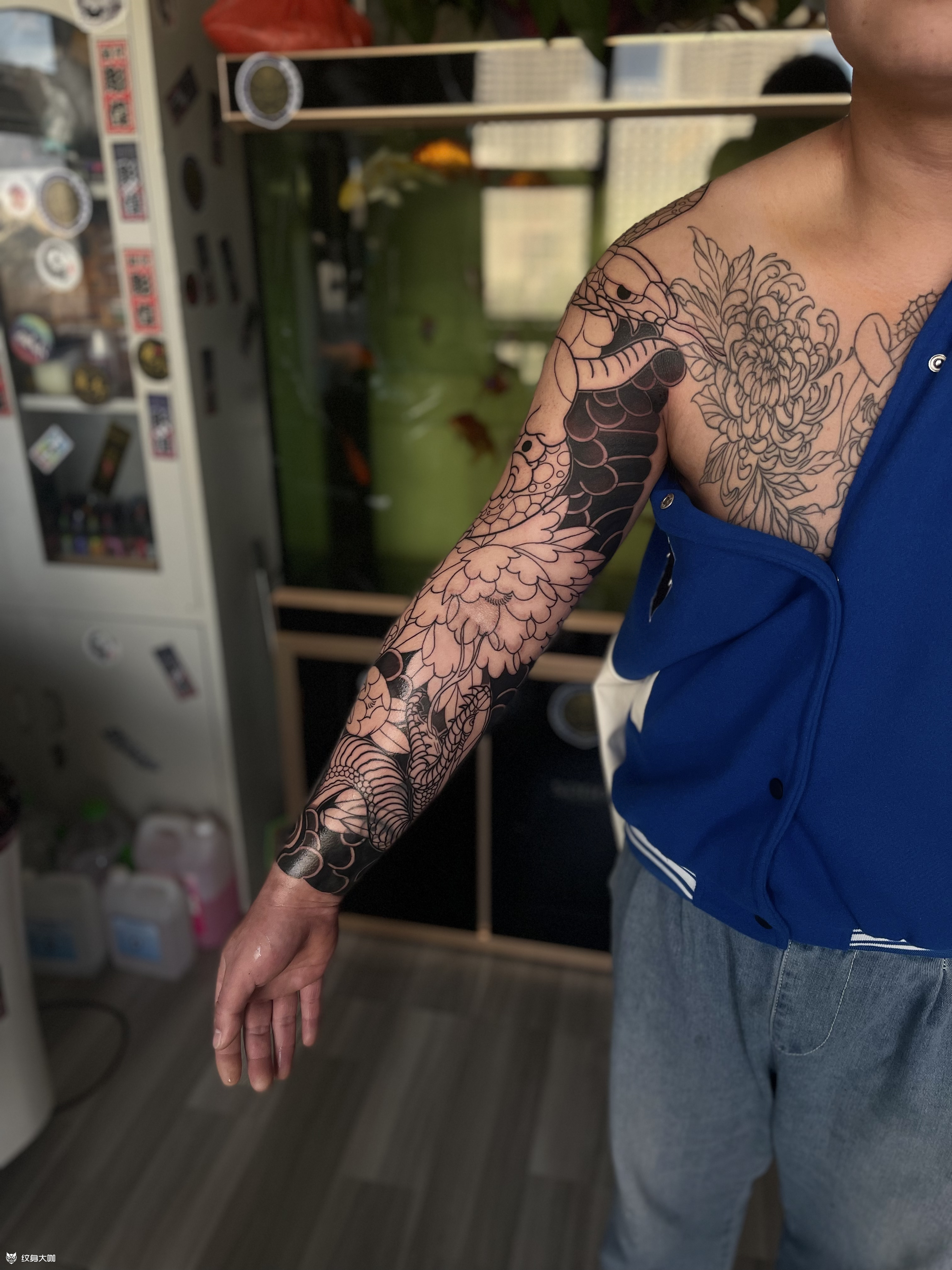 日式老传统花臂来自贵州的兄弟_纹身吧社区 - 纹身大咖