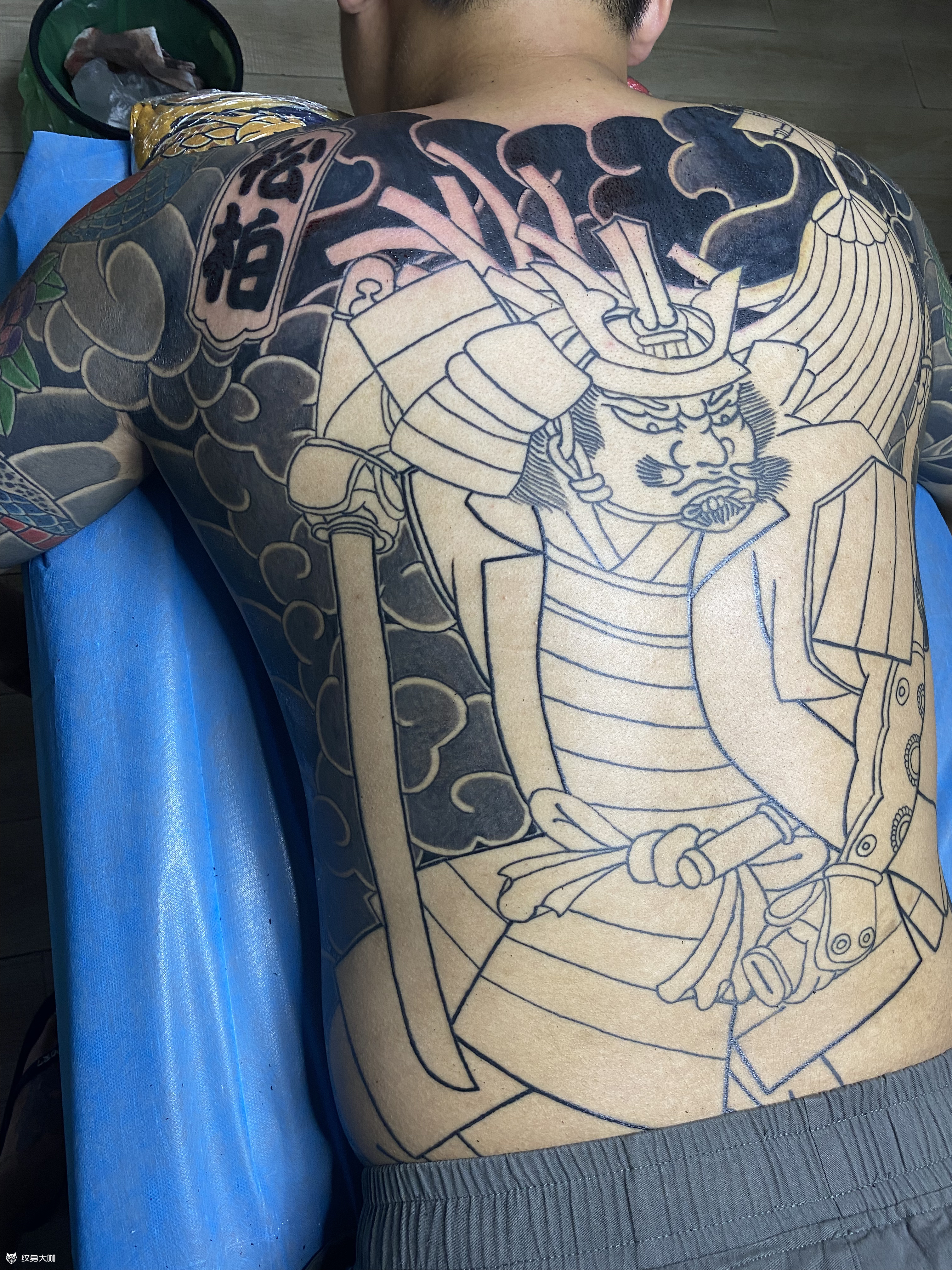 源义经_纹身图案手稿图片_南京雕柏(老传统)的纹身作品集