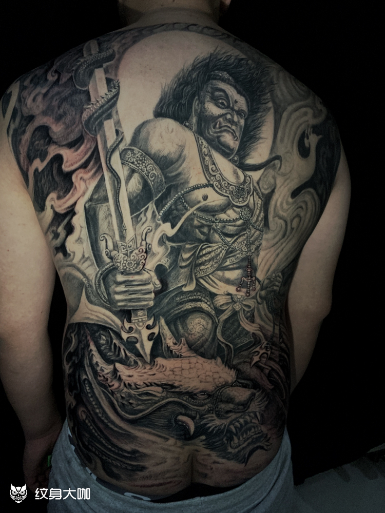 满背不动明王不动明王恢复后效_纹身吧社区 - 纹身大咖