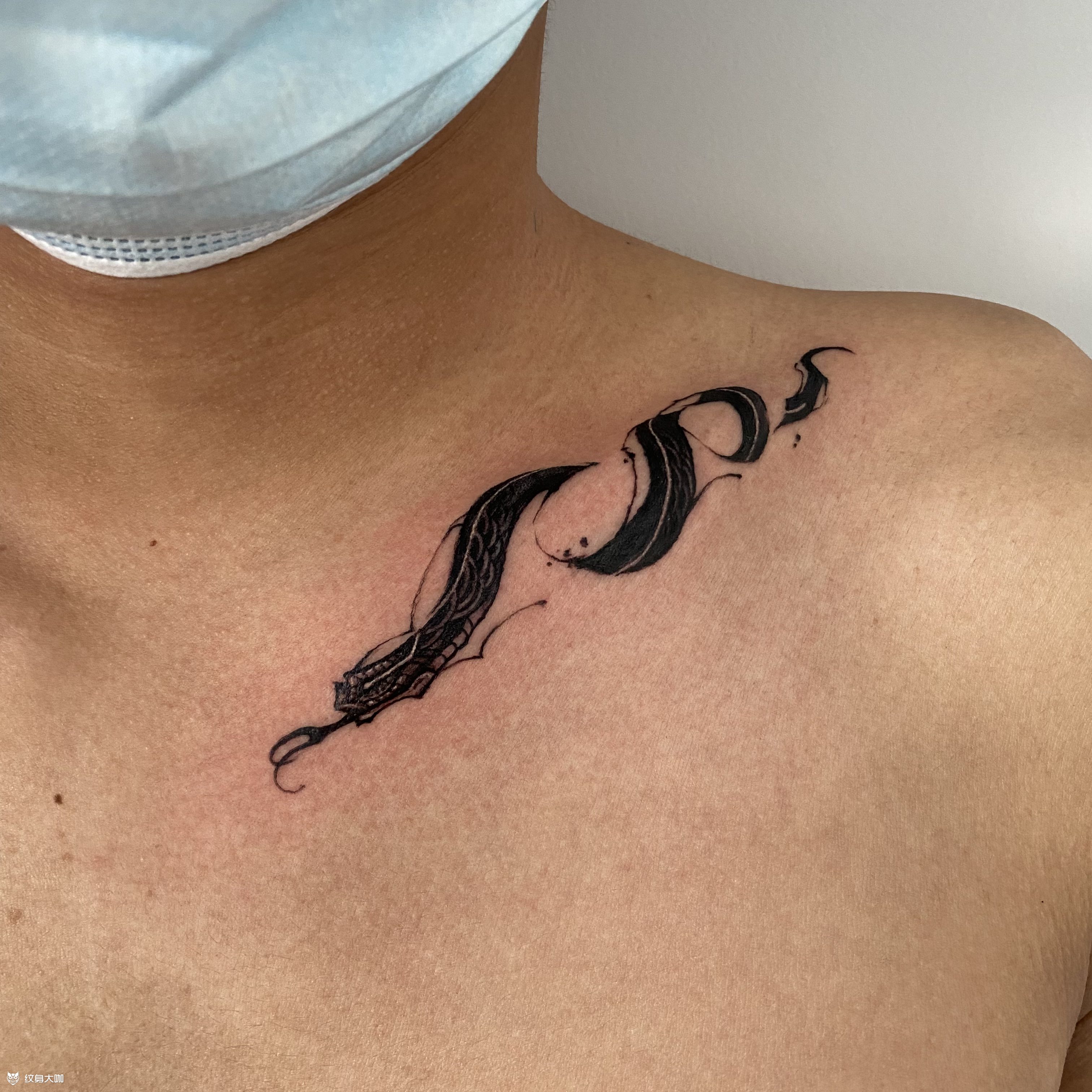 锁骨蛇97_纹身图案手稿图片_高家奇的纹身作品集