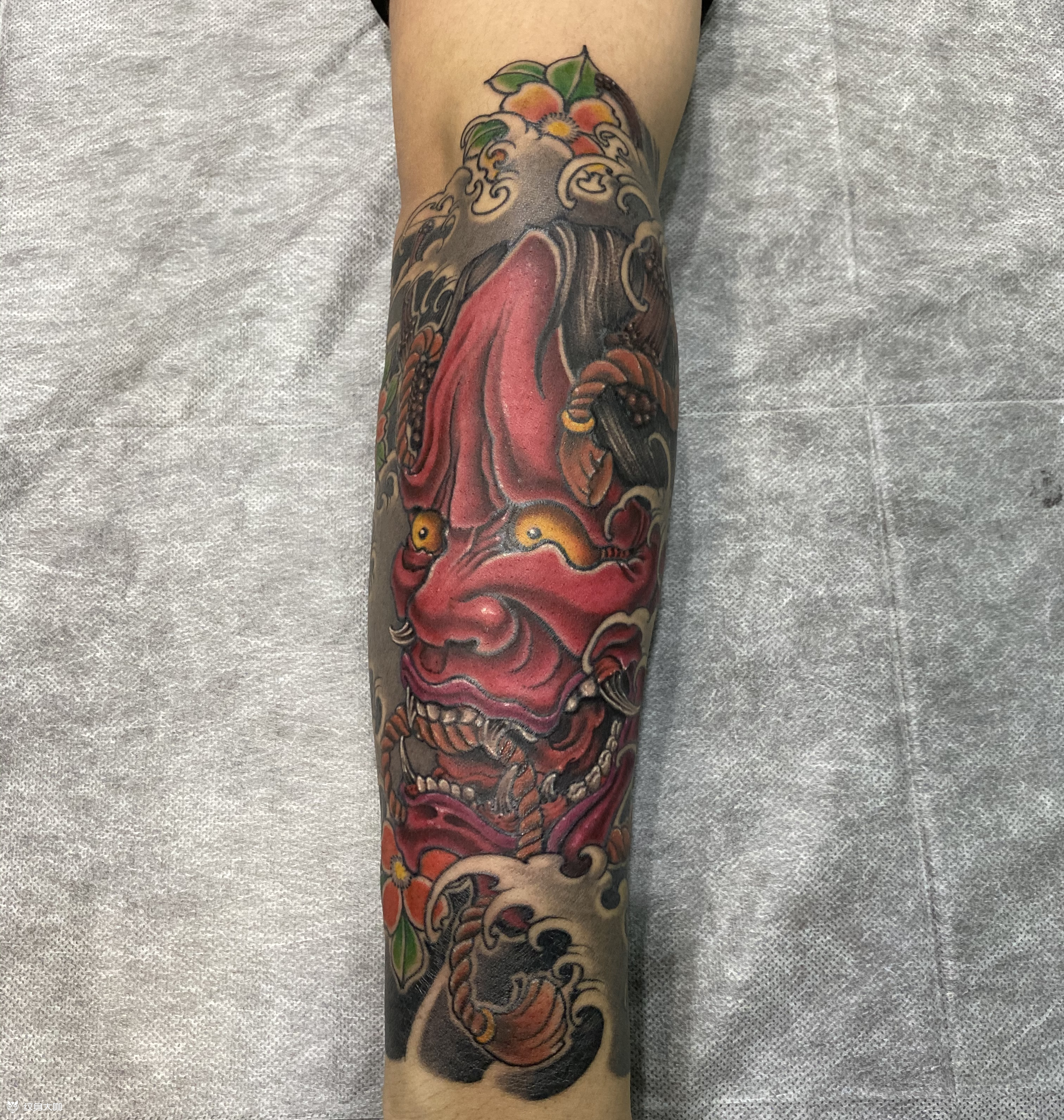 半臂般若_纹身图案手稿图片_tián的纹身作品集