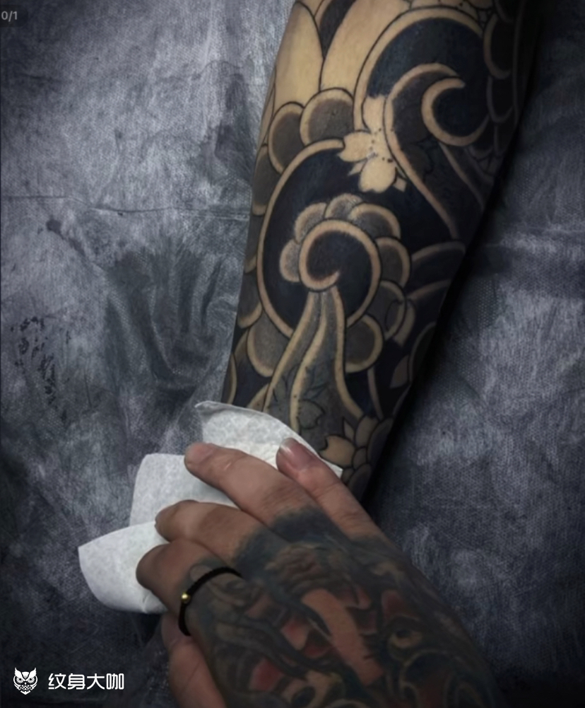 樱花腿未完_纹身图案手稿图片_凡羽的纹身作品集