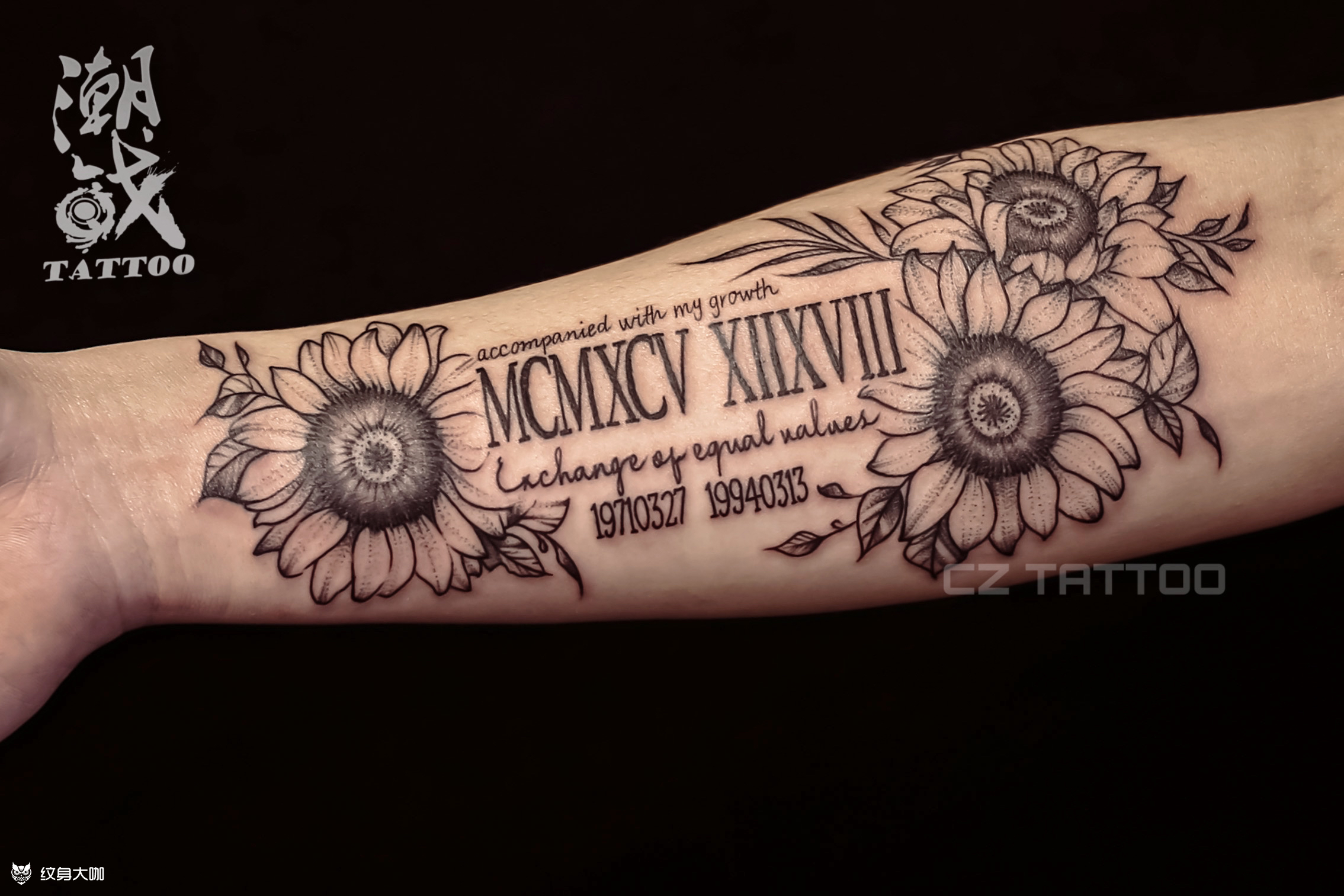 纪念日_纹身图案手稿图片_小弥弥的纹身作品集