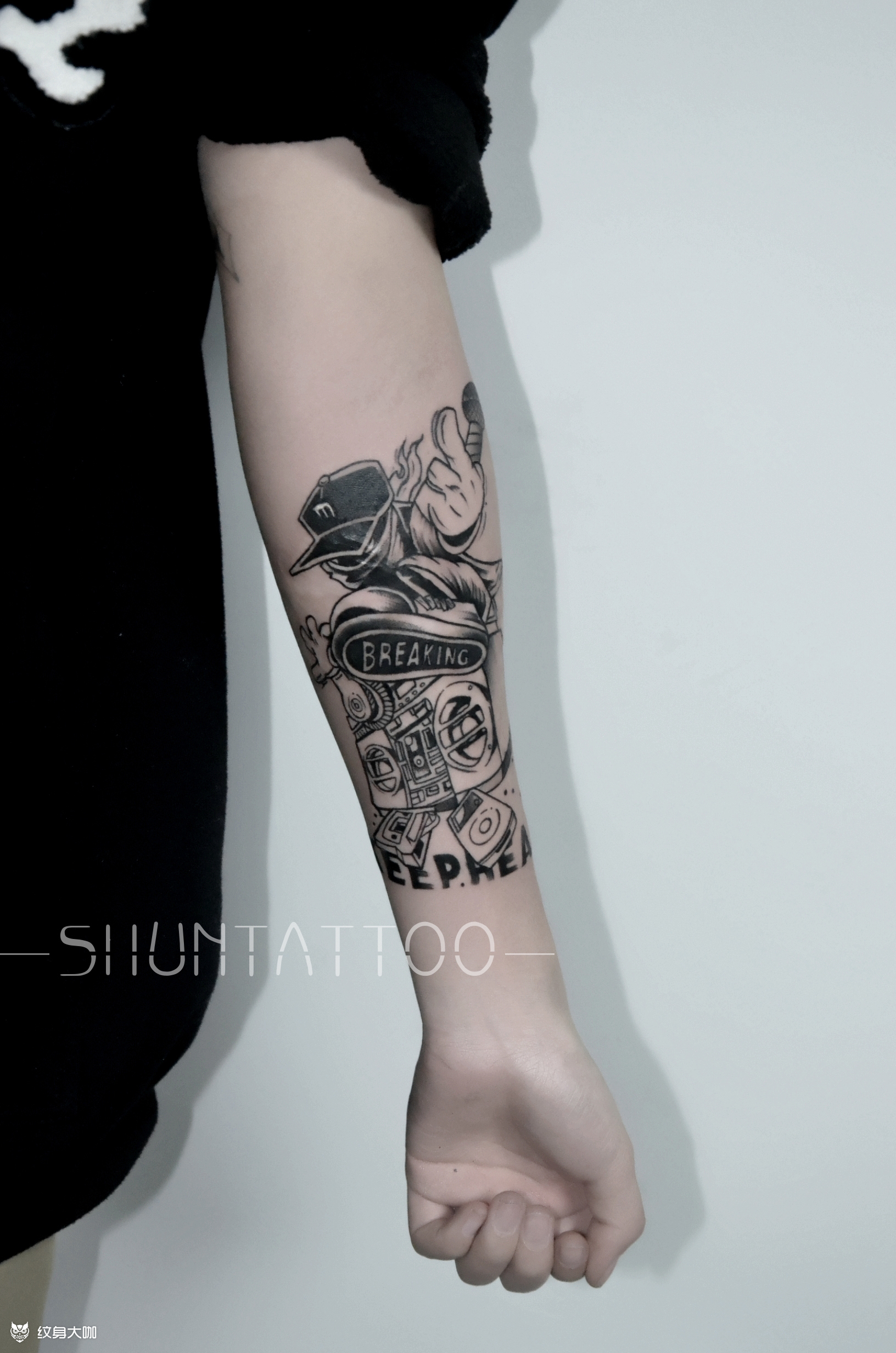 嘻哈_纹身图案手稿图片_六六大顺的纹身作品集