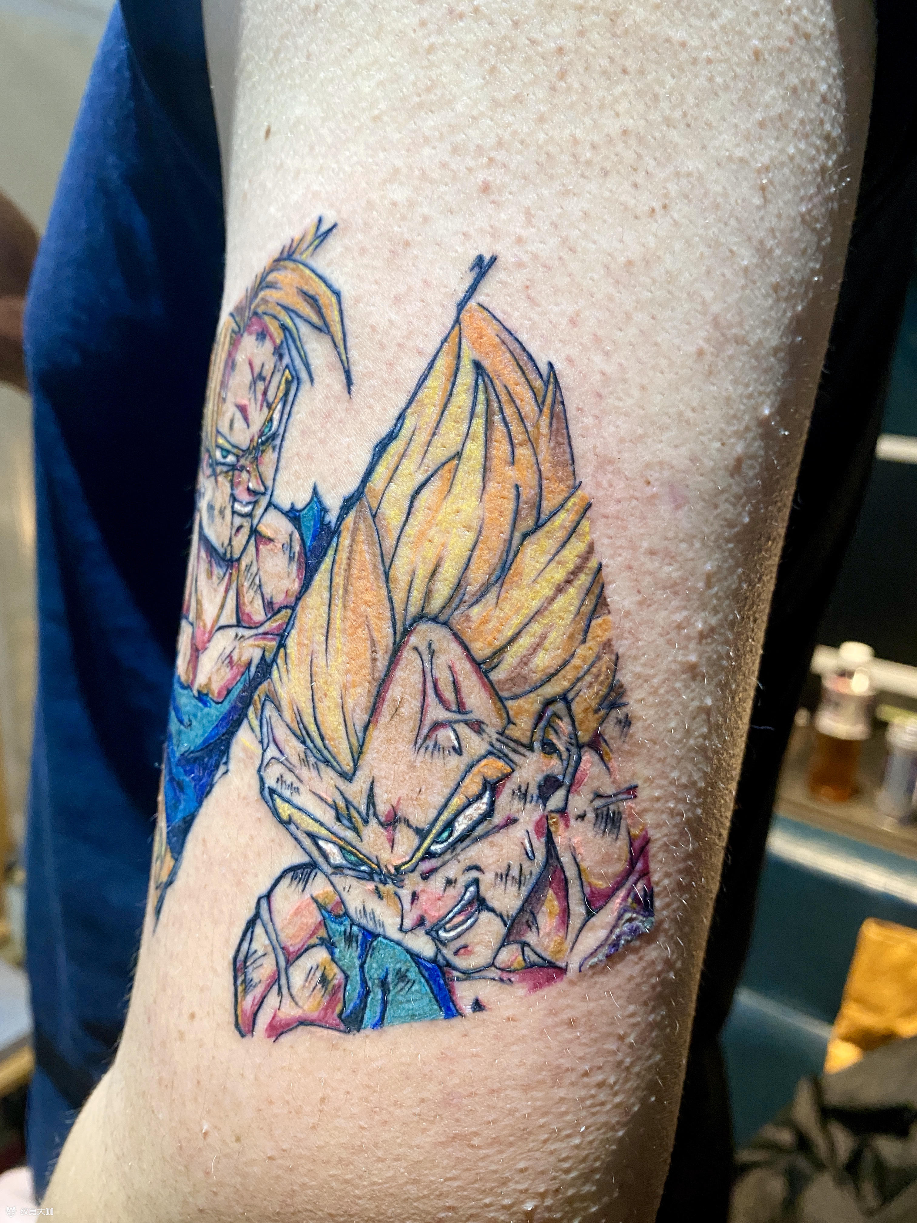 《龙珠——悟空vs魔人 贝吉塔_纹身吧社区 - 纹身大咖