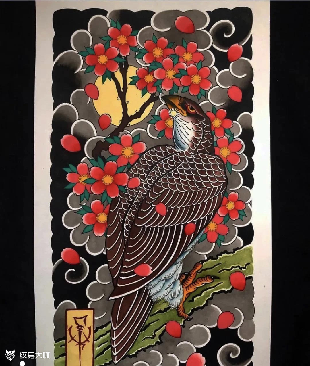 老传统樱花手稿_纹身吧社区 - 纹身大咖